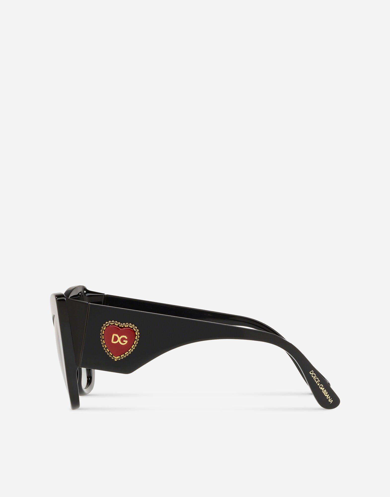 Occhiali Da Sole Cuore SacroDolce \u0026 Gabbana in Pizzo di colore Nero | Lyst