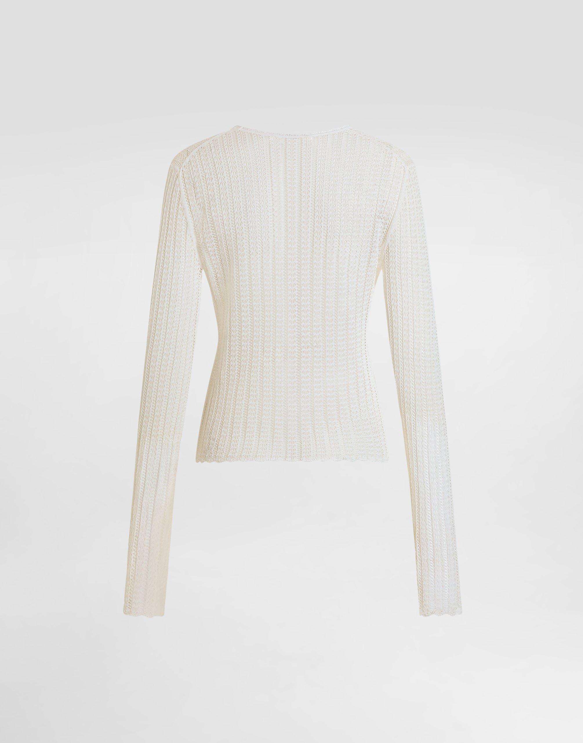 Dolce & Gabbana アイボリー カーディガン DG cashmere and silk cardigan in white - Dolce Gabbana | Mytheresa