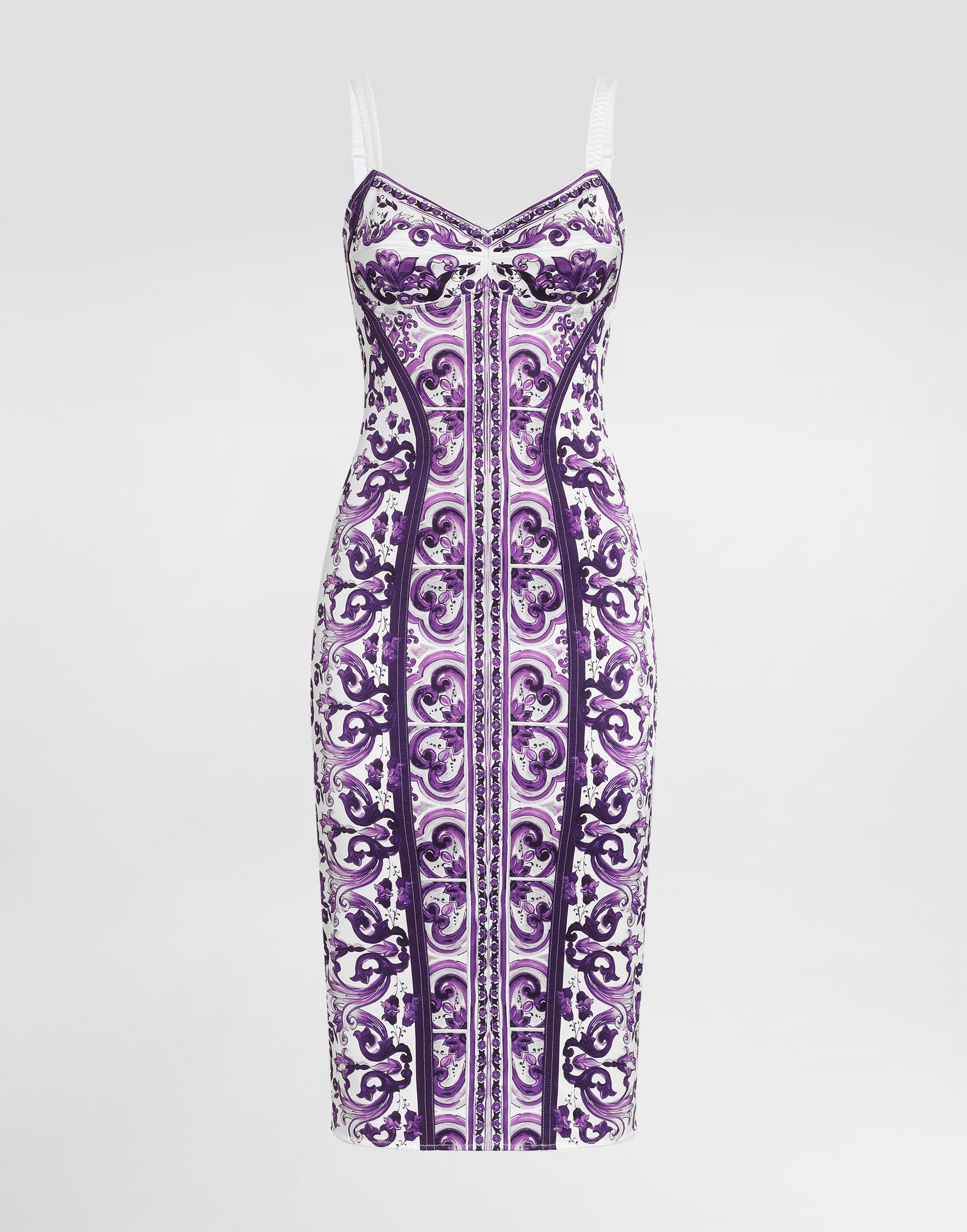 ワンピース DOLCE & GABBANA WHITE AND PURPLE DRESS Designer women's dresses: long, short, corset | DG®