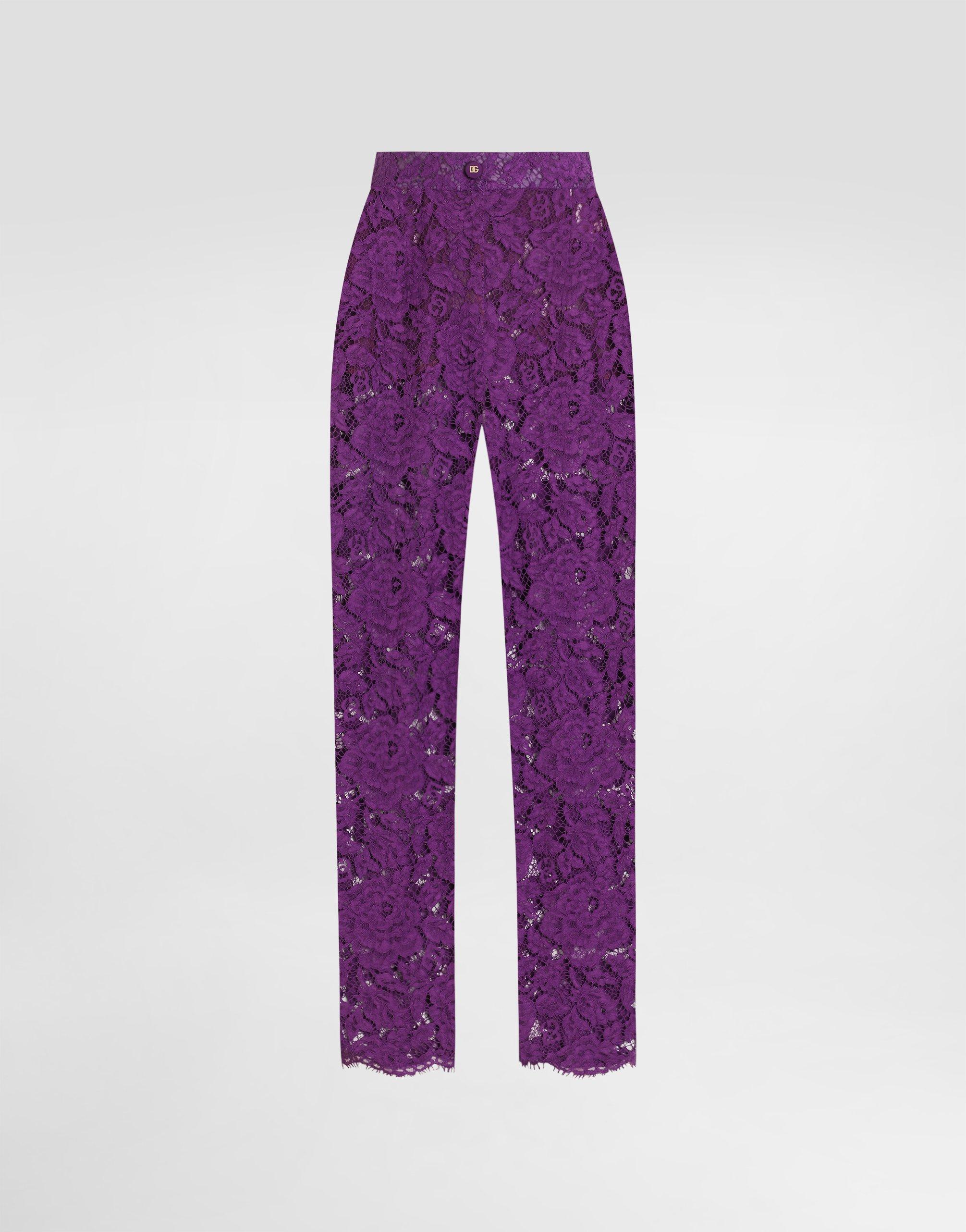 Dolce & Gabbana PURPLE WOOL TROUSERS WITH CREASE パンツ 上質 Dolce & Gabbana Pants for Women | Online Sale up to 42% off