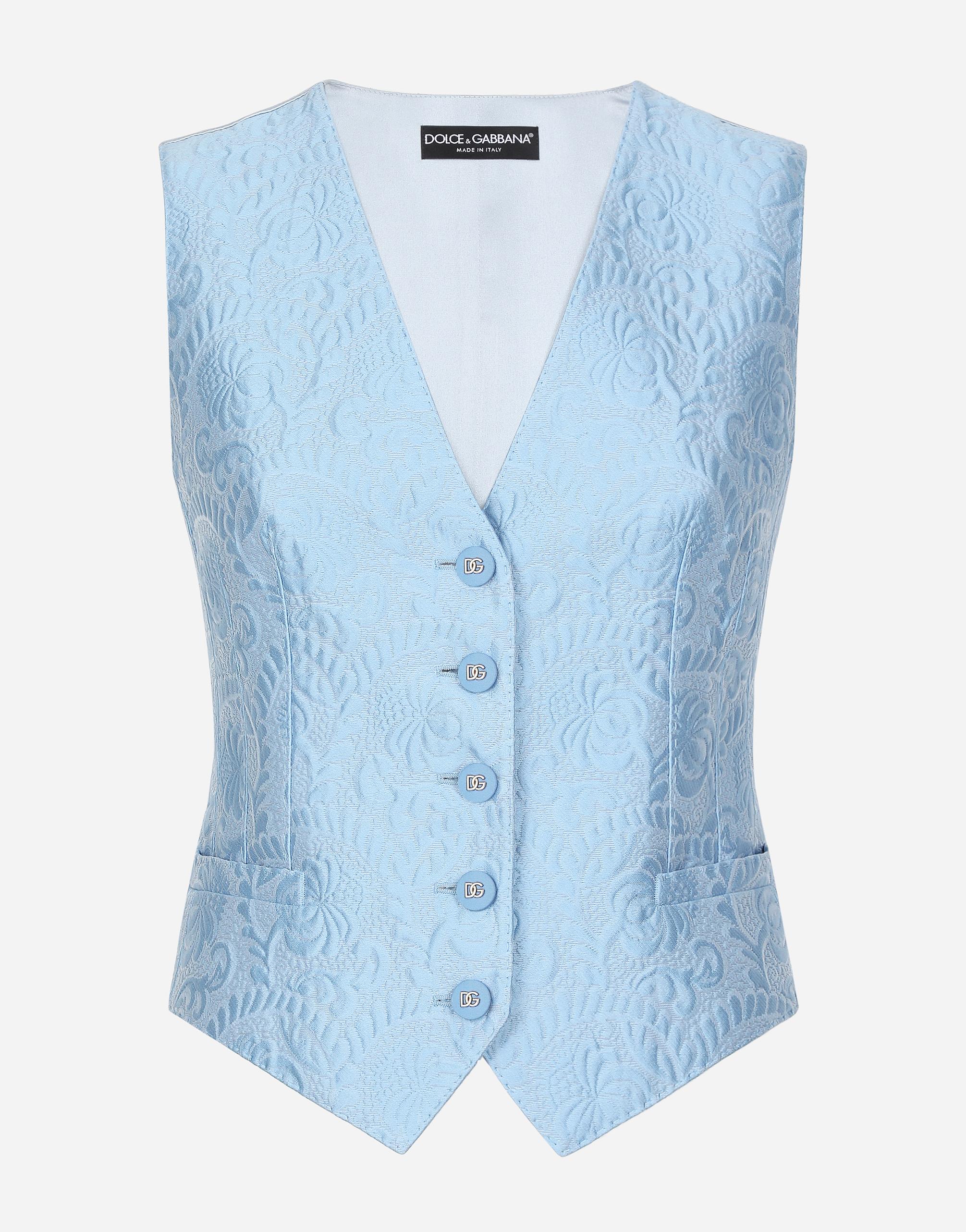 【関税＆送料込み】Dolce & Gabbana Waistcoats DOLCE & GABBANA STAFF Vest Waistcoat Gray Cotton Rayon IT52