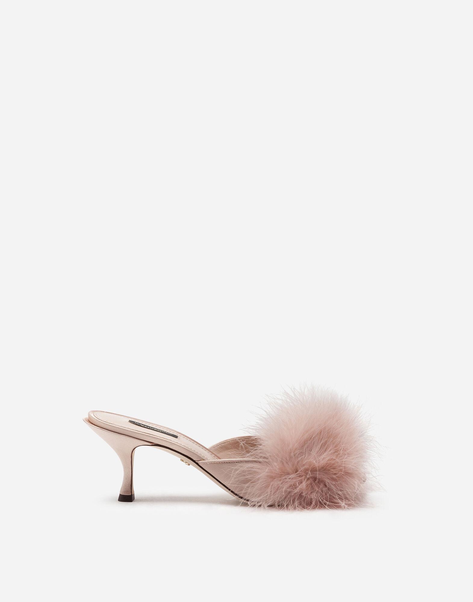 dolce and gabbana marabou sandals