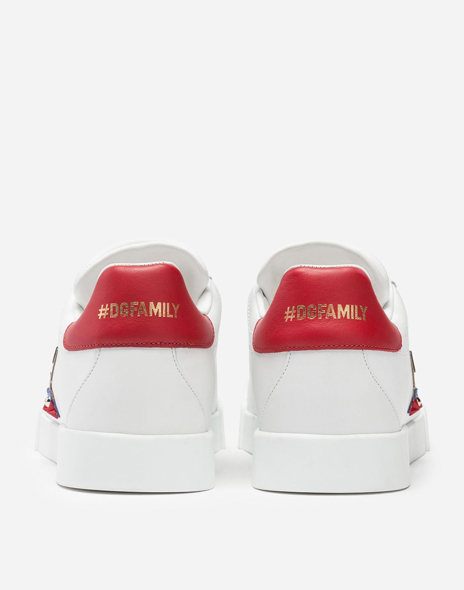 portofino sneakers in printed nappa calfskin with patch