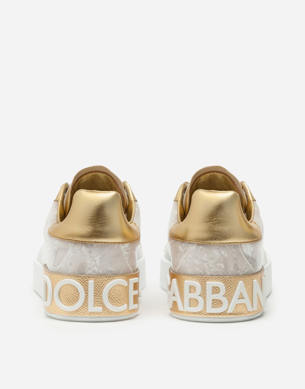 Dolce & Gabbana Portofino Mother-of-pearl Sneakers In Patent Leather in  White | Lyst