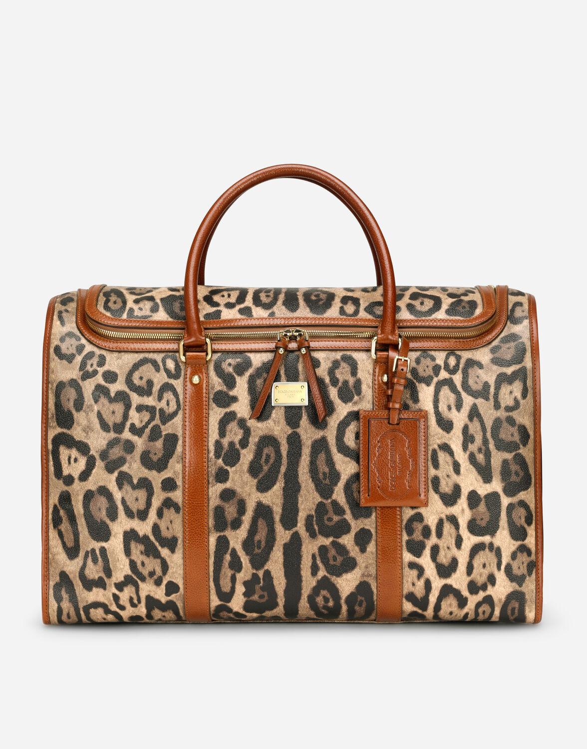 leopard print pet carrier