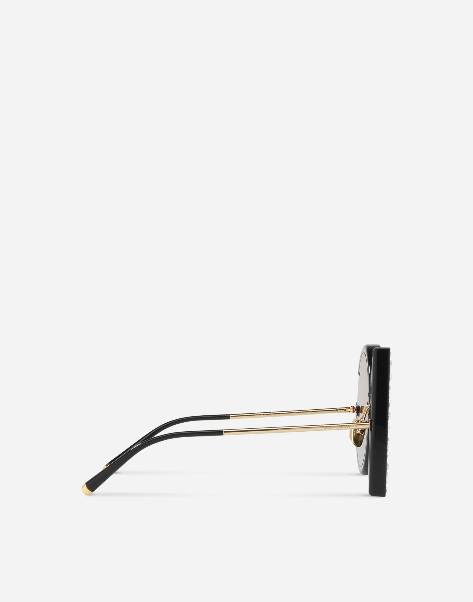 Dolce & Gabbana Dg Glitter Sunglasses in Black | Lyst