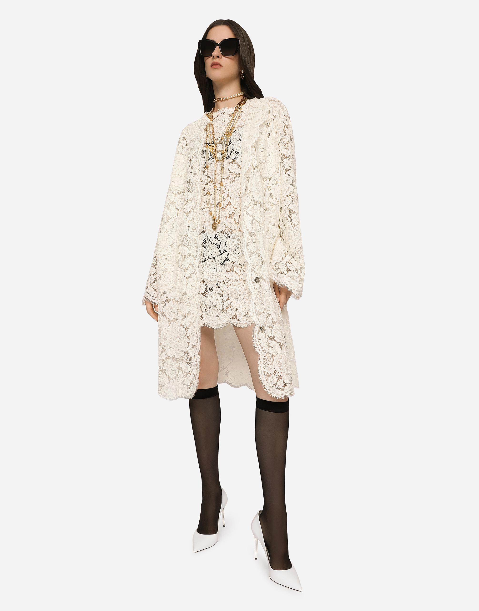 Dolce & Gabbana Lace Dress With Floral Pattern in Natural | Lyst Dolce & Gabbana Lace Dress With Floral Pattern in Natural | Lyst