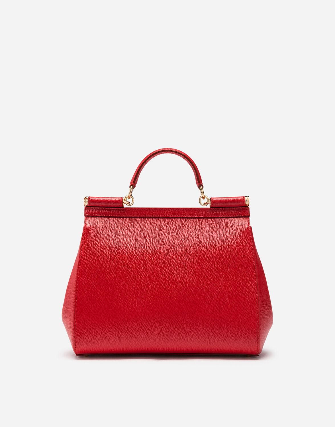 Dolce Gabbana Medium Sicily Handbag In Dauphine Leather in