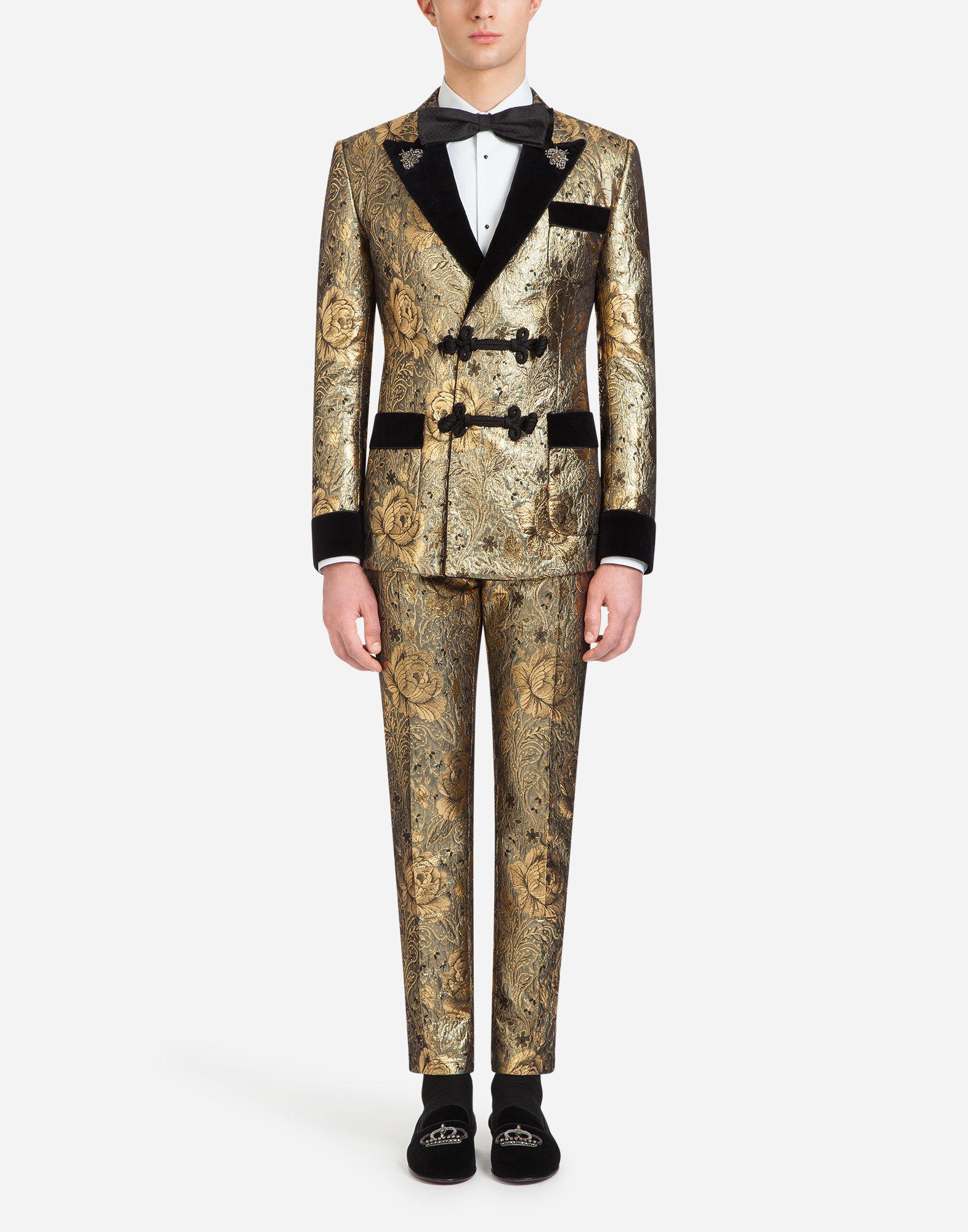 gold smoking jacket