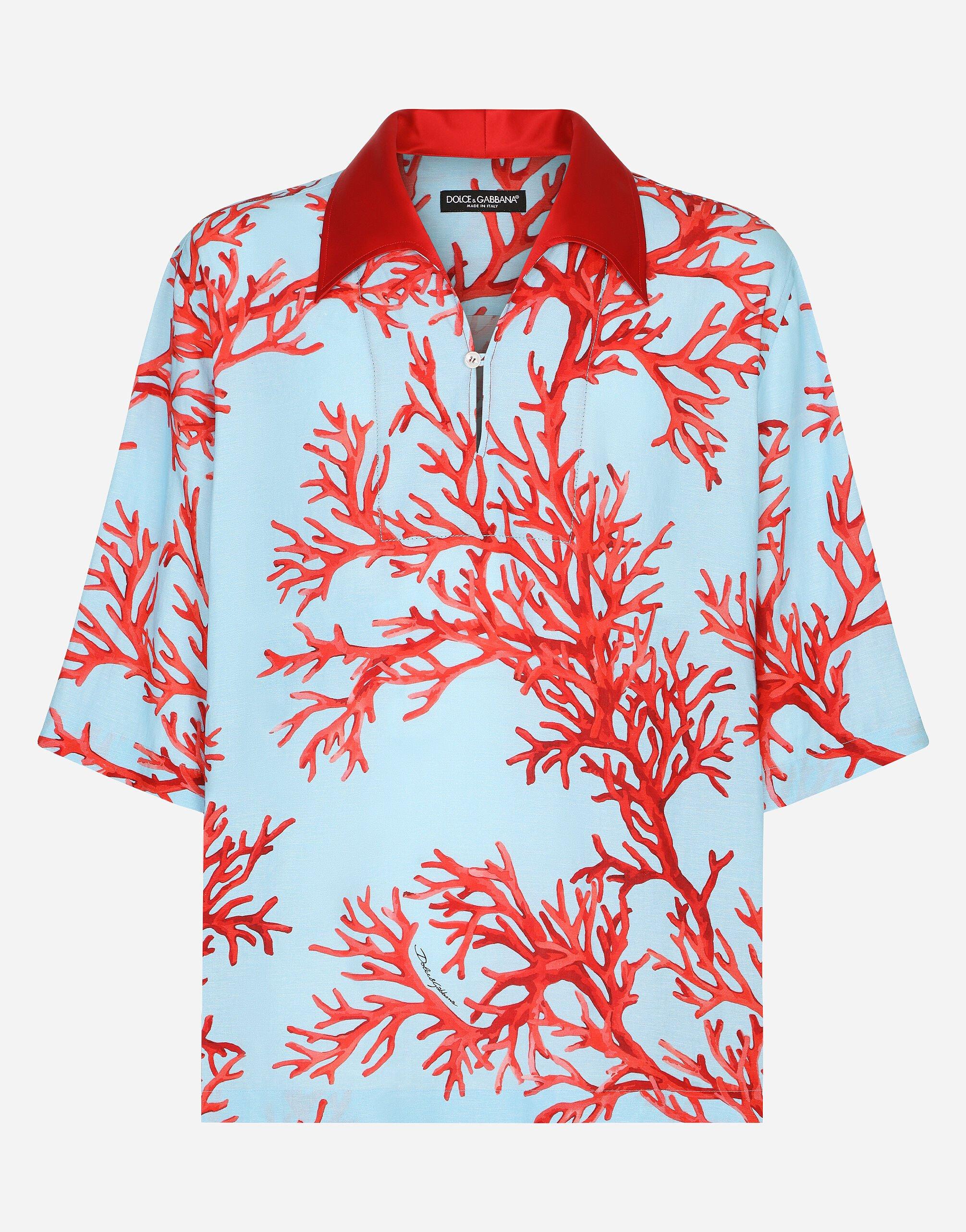 multicolor monogram hawaiian shirt