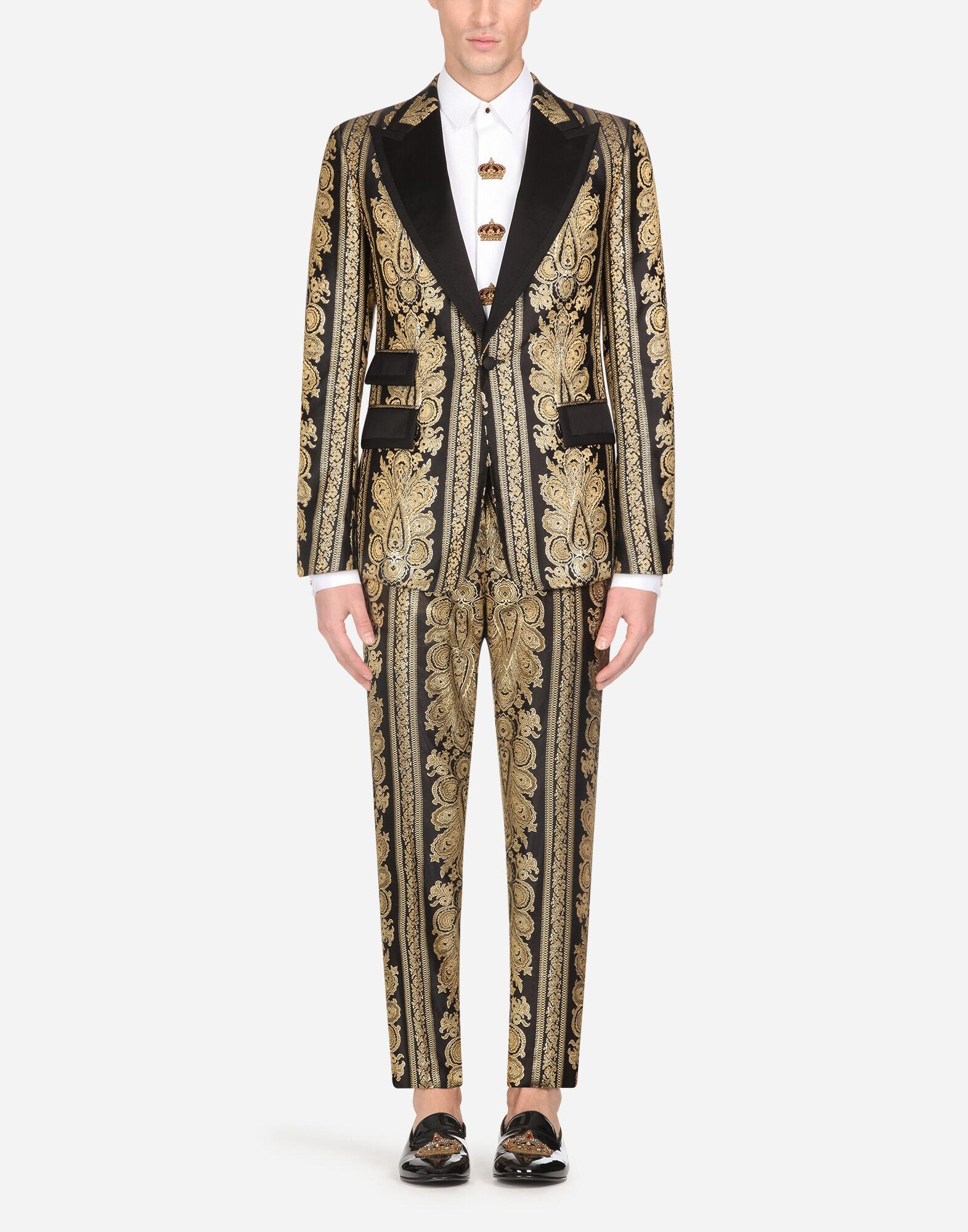 Dolce & Gabbana Synthetic Jacquard Pants in Gold (Metallic) for Men Lyst