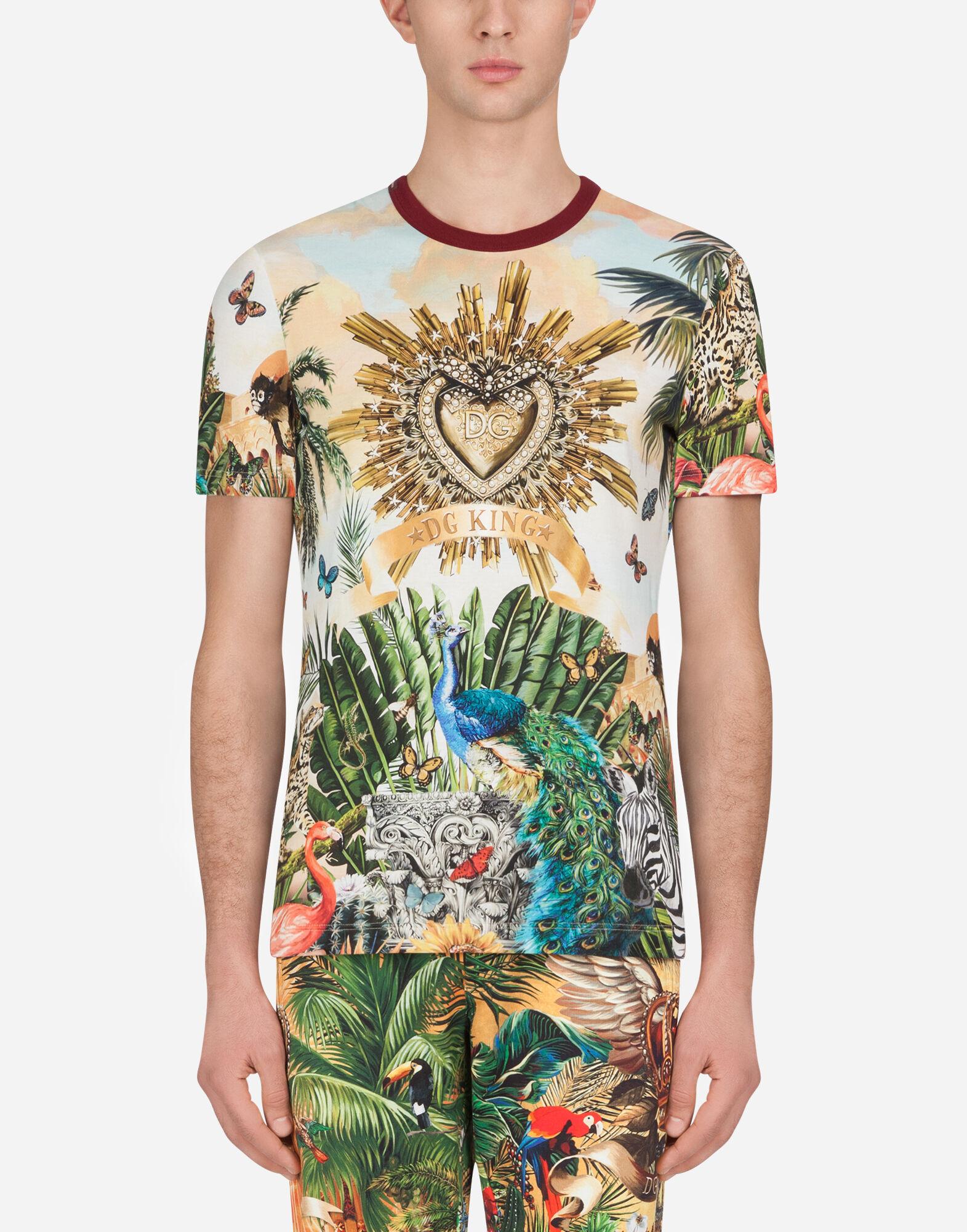 Dolce And Gabbana Latin King T Shirt In Green For Men Lyst 