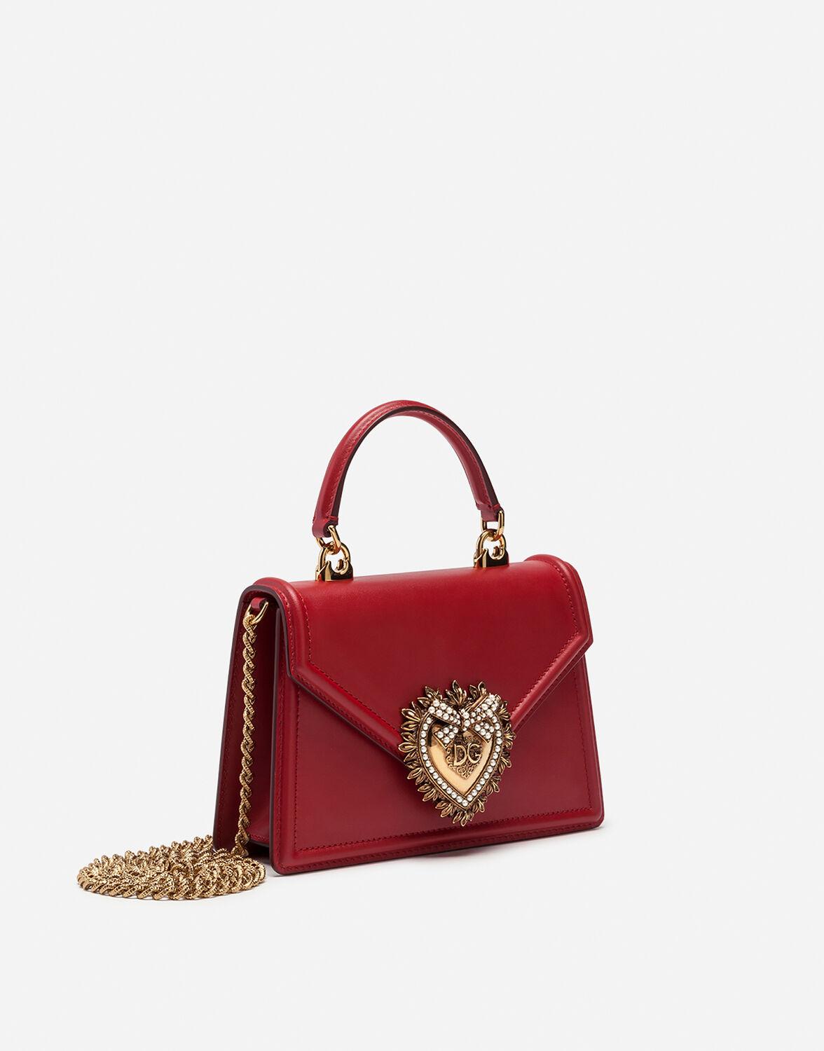 Dolce & Gabbana Leather Medium Devotion Bag in Red - Save 21% - Lyst