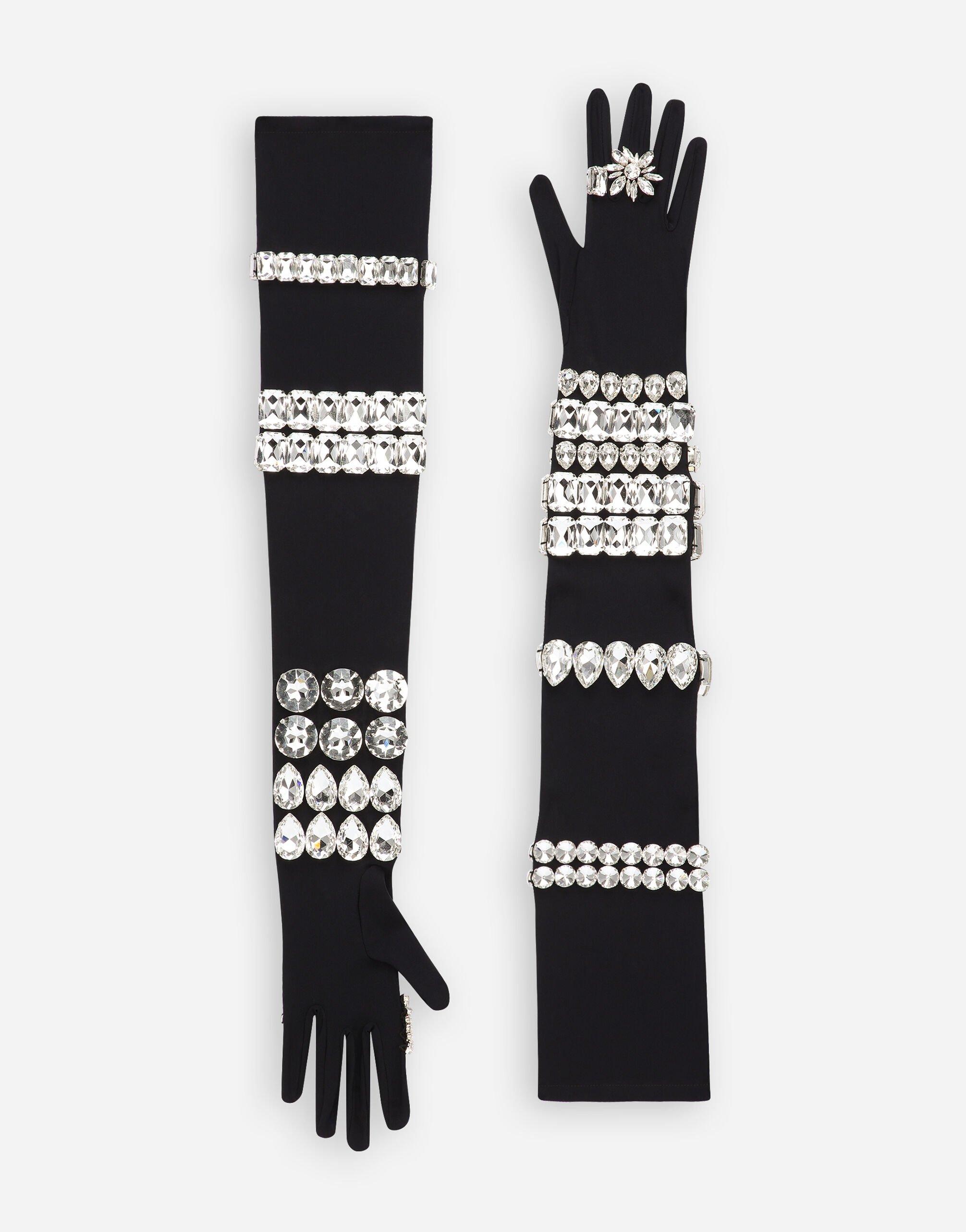 Dolce & Gabbana Women's Long Gloves in Lace - Black