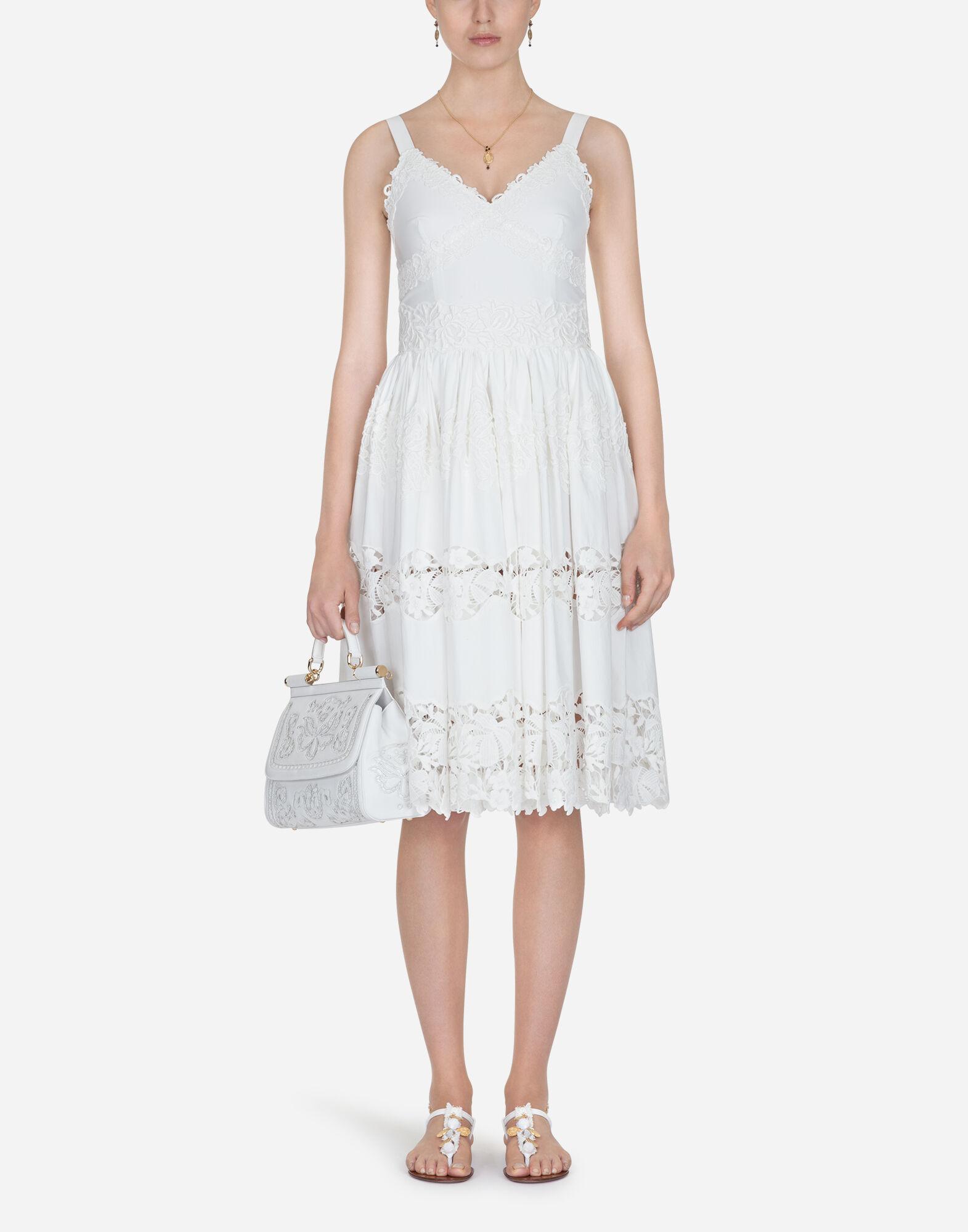 Dolce & Gabbana Lace Cotton Dress in White - Lyst