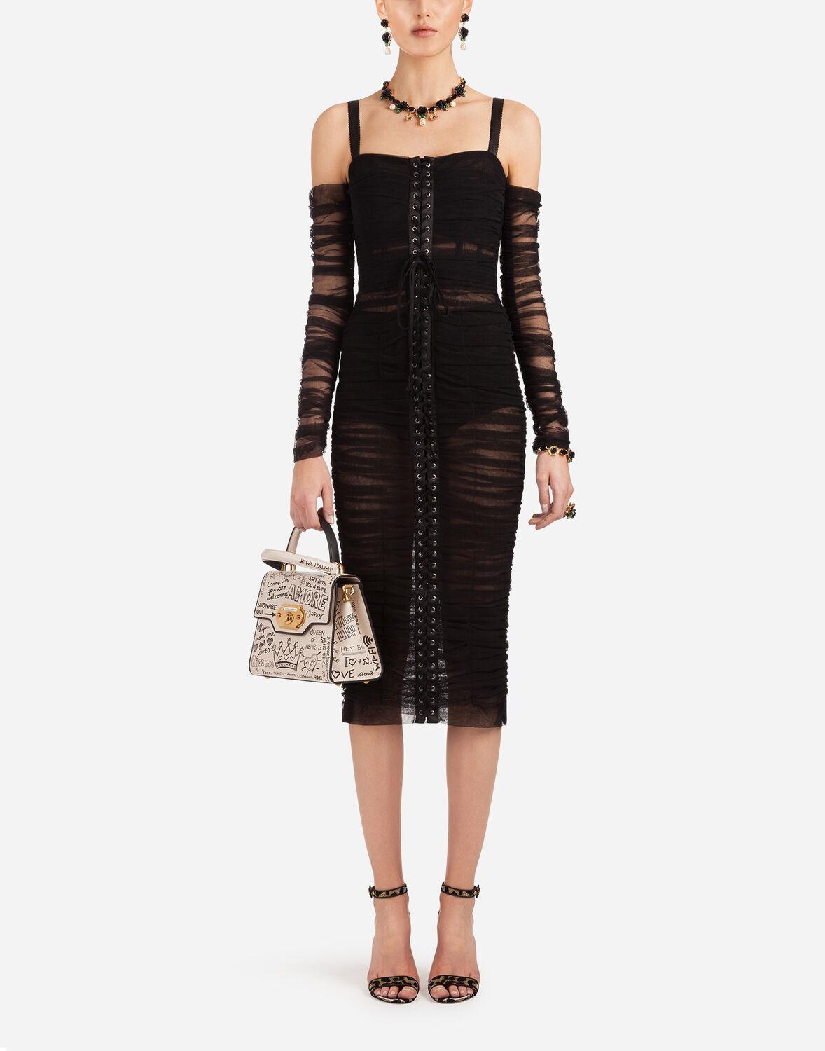 dolce and gabbana black tulle dress