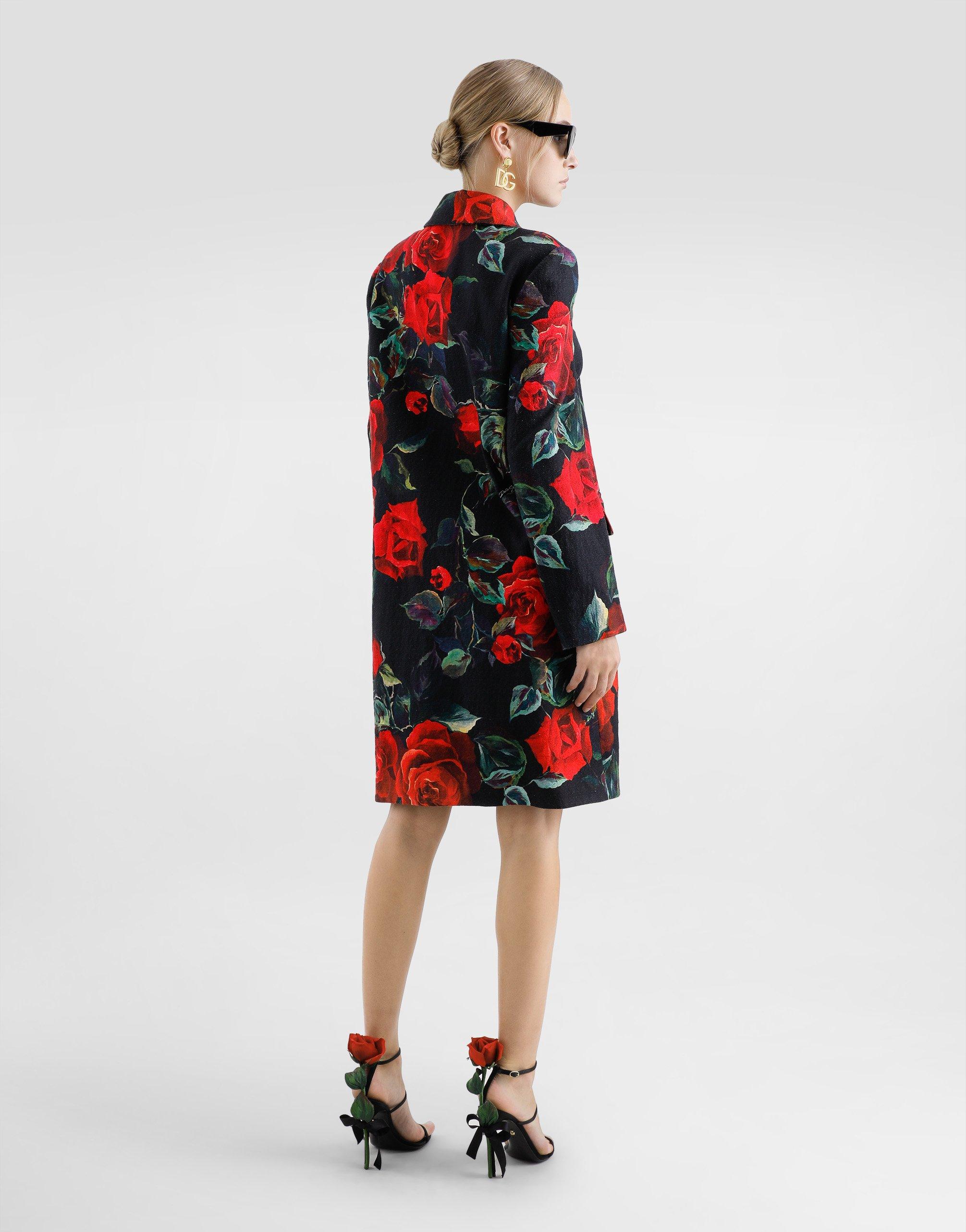 Dolce \u0026 Gabbana Short Rose- Rush-Stitch Dress in Red | Lyst