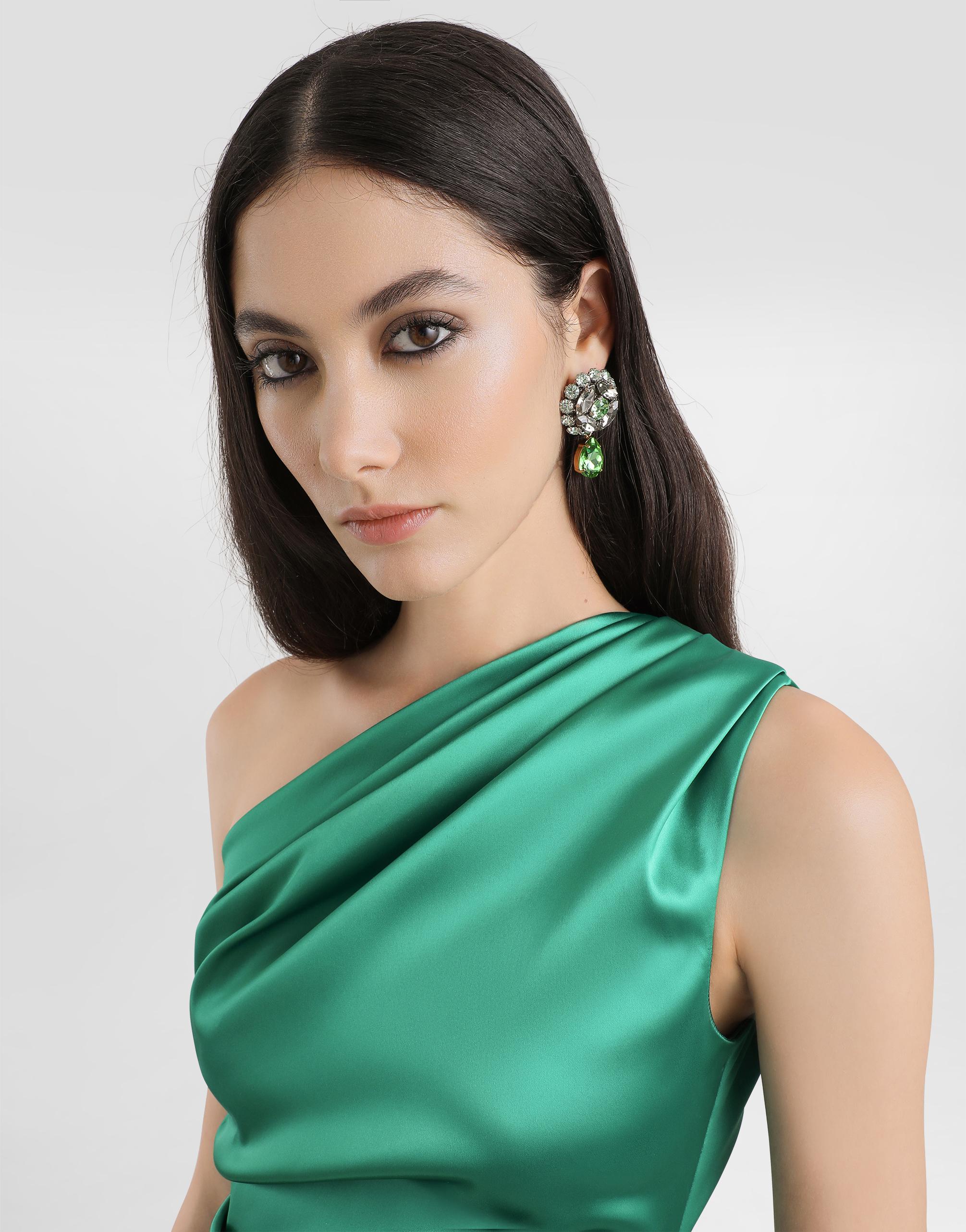 dolce and gabbana green silk dress For all your black tie needs this summer , Sophie wears Dolce and Gabbana Emerald Green Silk Maxi Dress