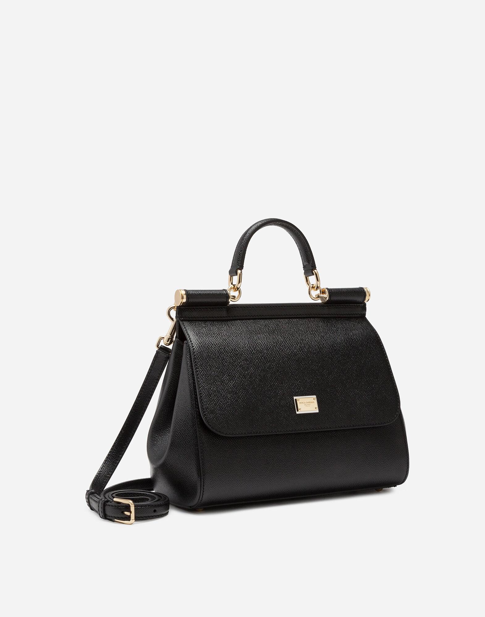 Borsa Sicily media in pelle di vitello dauphine in Verde da Donna |  Dolce\u0026Gabbana®