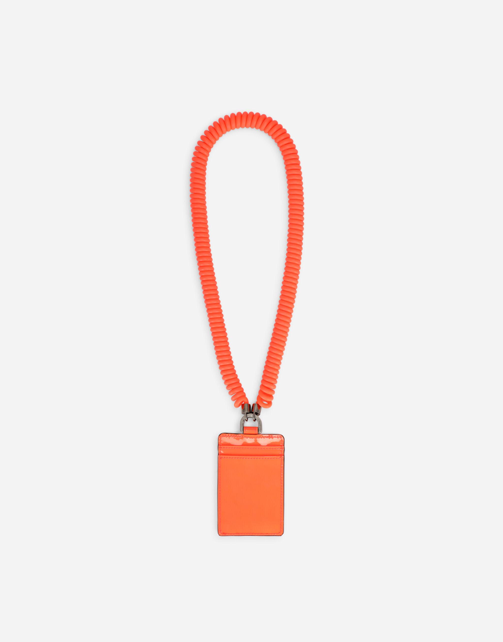 Dolce & Gabbana Neon Patent Leather Card Holder in Orange for Men | Lyst