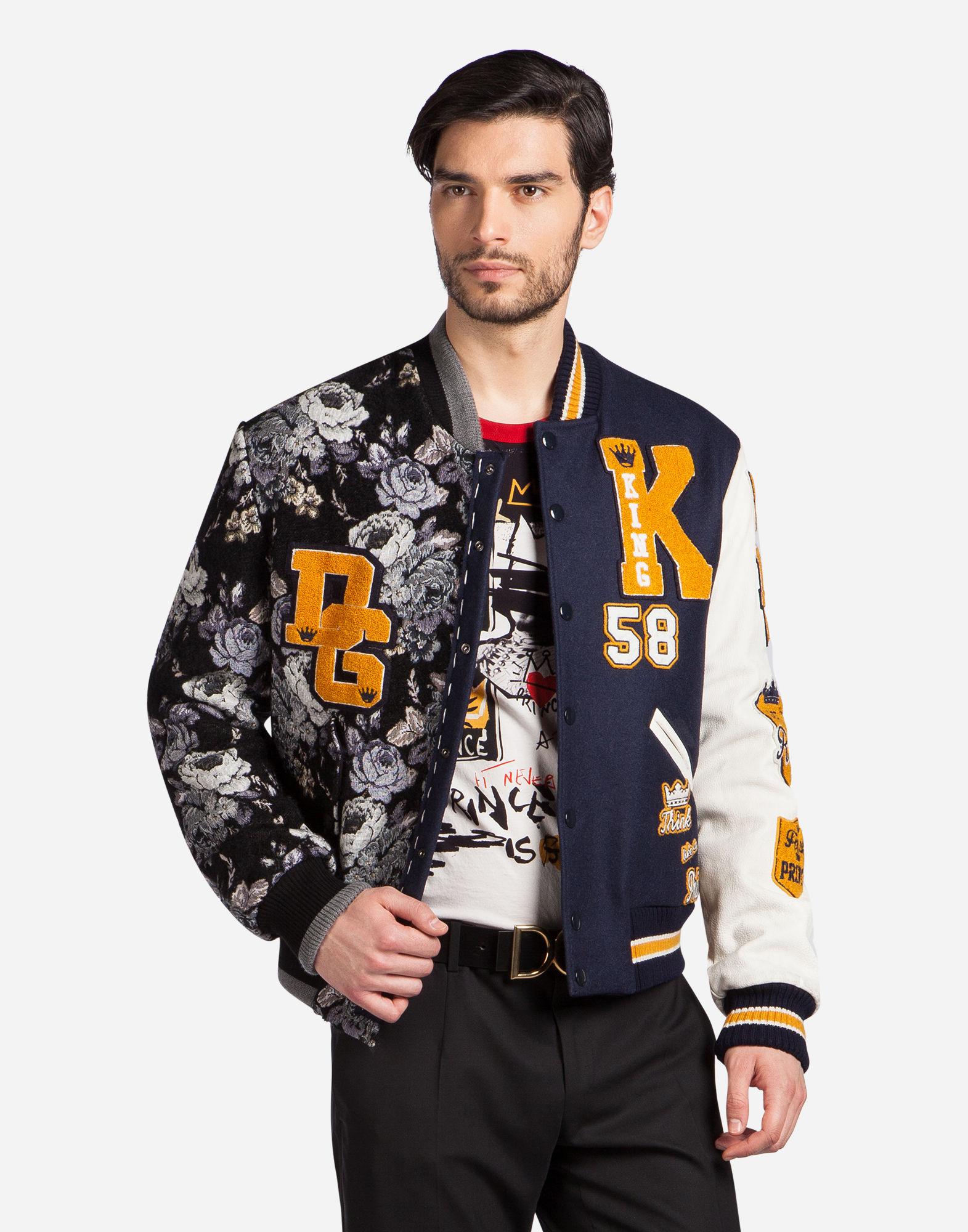 Dolce & Gabbana Patchwork Bomber Jacket In A Mix Of Materials for Men ...