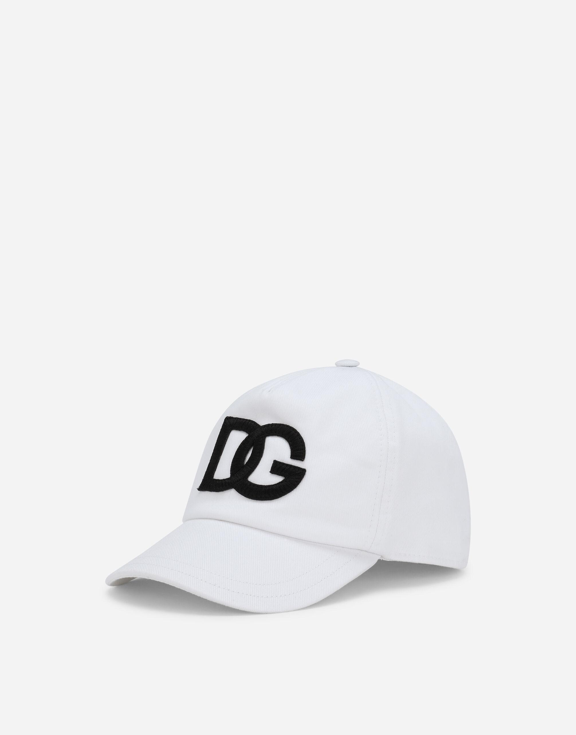 Dolce & Gabbana Baseball Cap With Dg Logo Patch in White for Men | Lyst