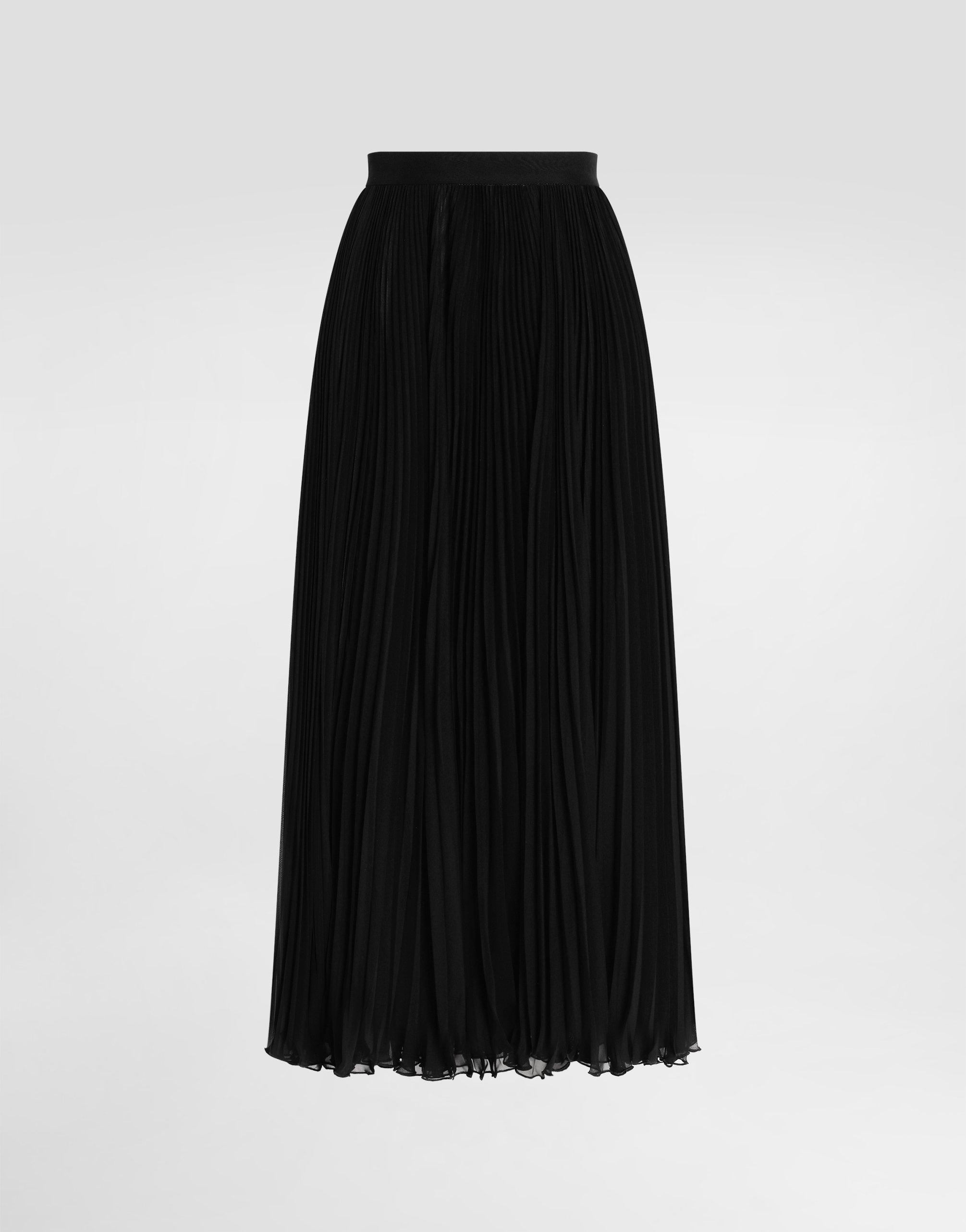 スカート DOLCE  GABBANA Women Skirts FXO13TJCVWHN0000 Black Chiffon calf-length circle skirt in Black for Women