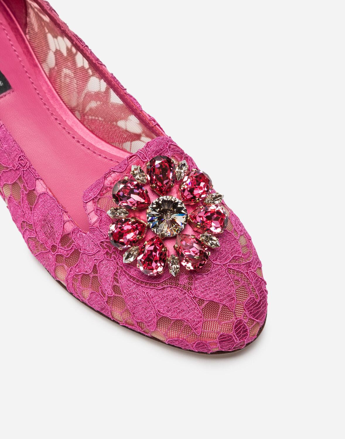 Dolce & Gabbana Slipper In Taormina Lace With Crystals - Lyst