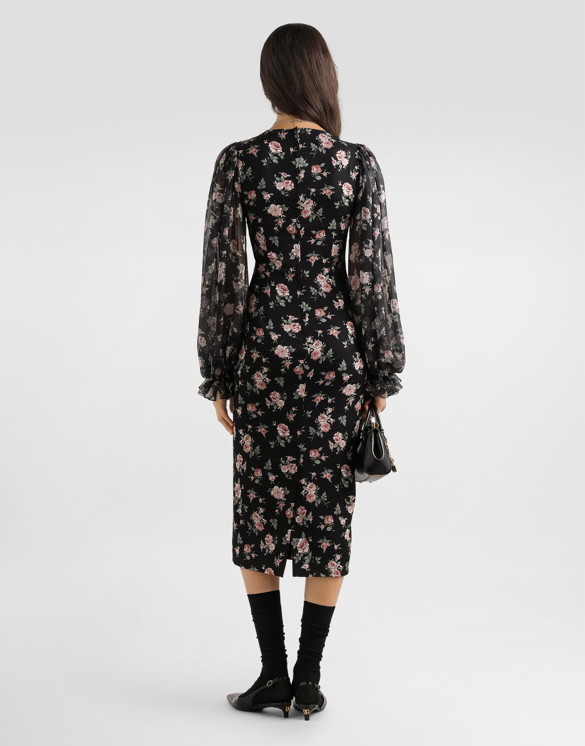 Robe De Noël Femme Élégante - Col V Avec Fourrure Synthétique - Motif Festif Vintage - Manches Courtes - 11