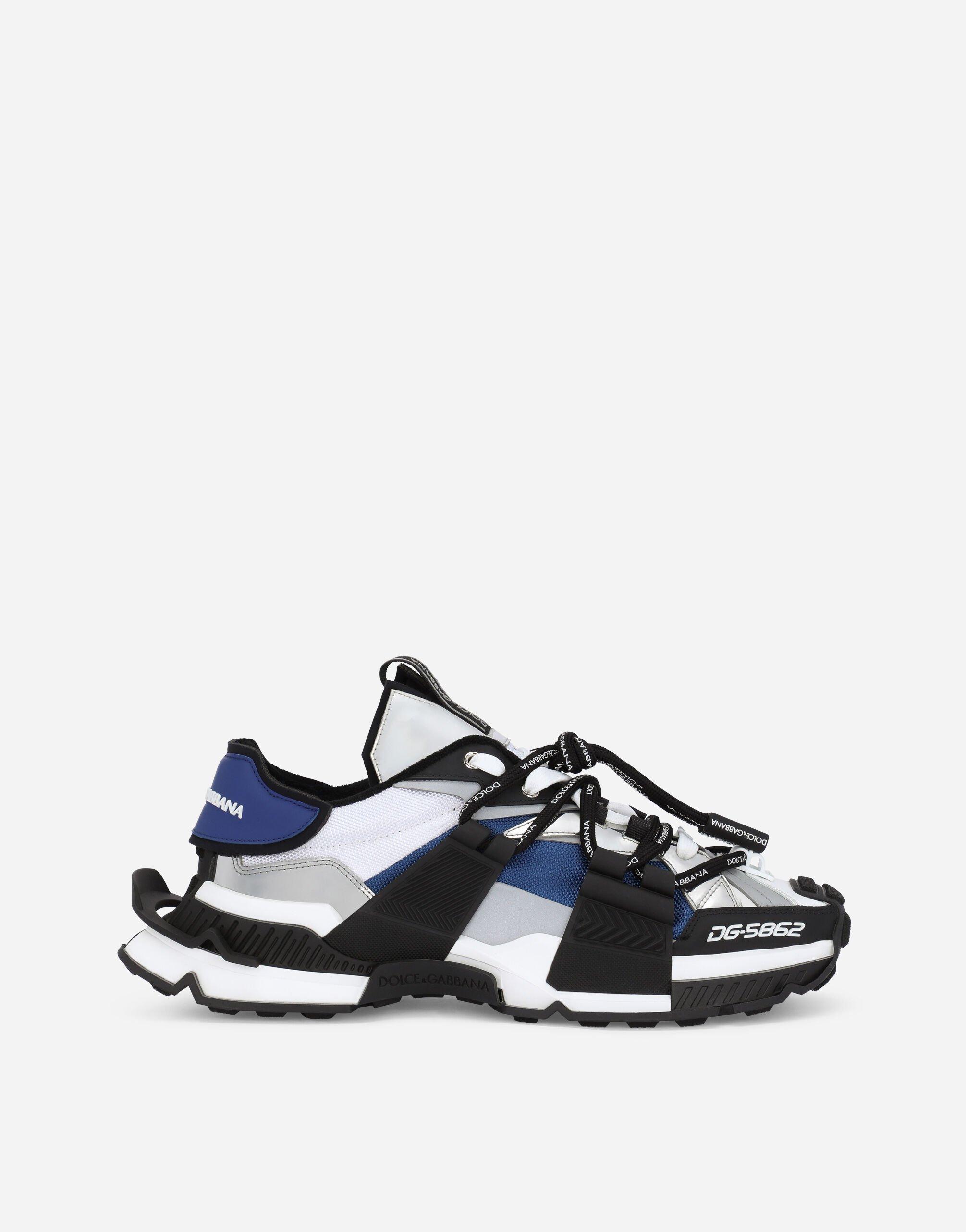 Dolce & Gabbana Mixed-material Space Sneakers in Blue for Men | Lyst