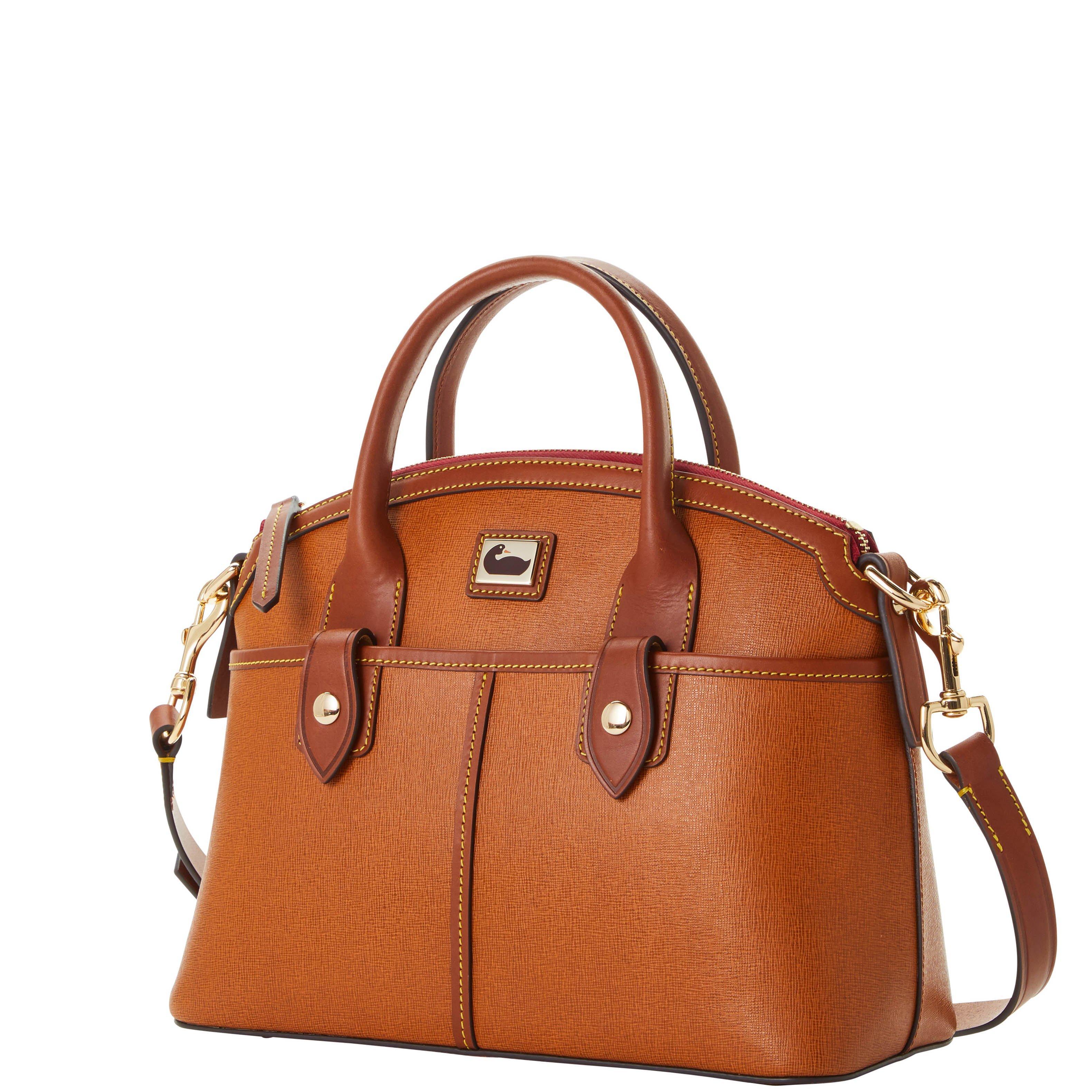 dooney & bourke camden saffiano domed satchel