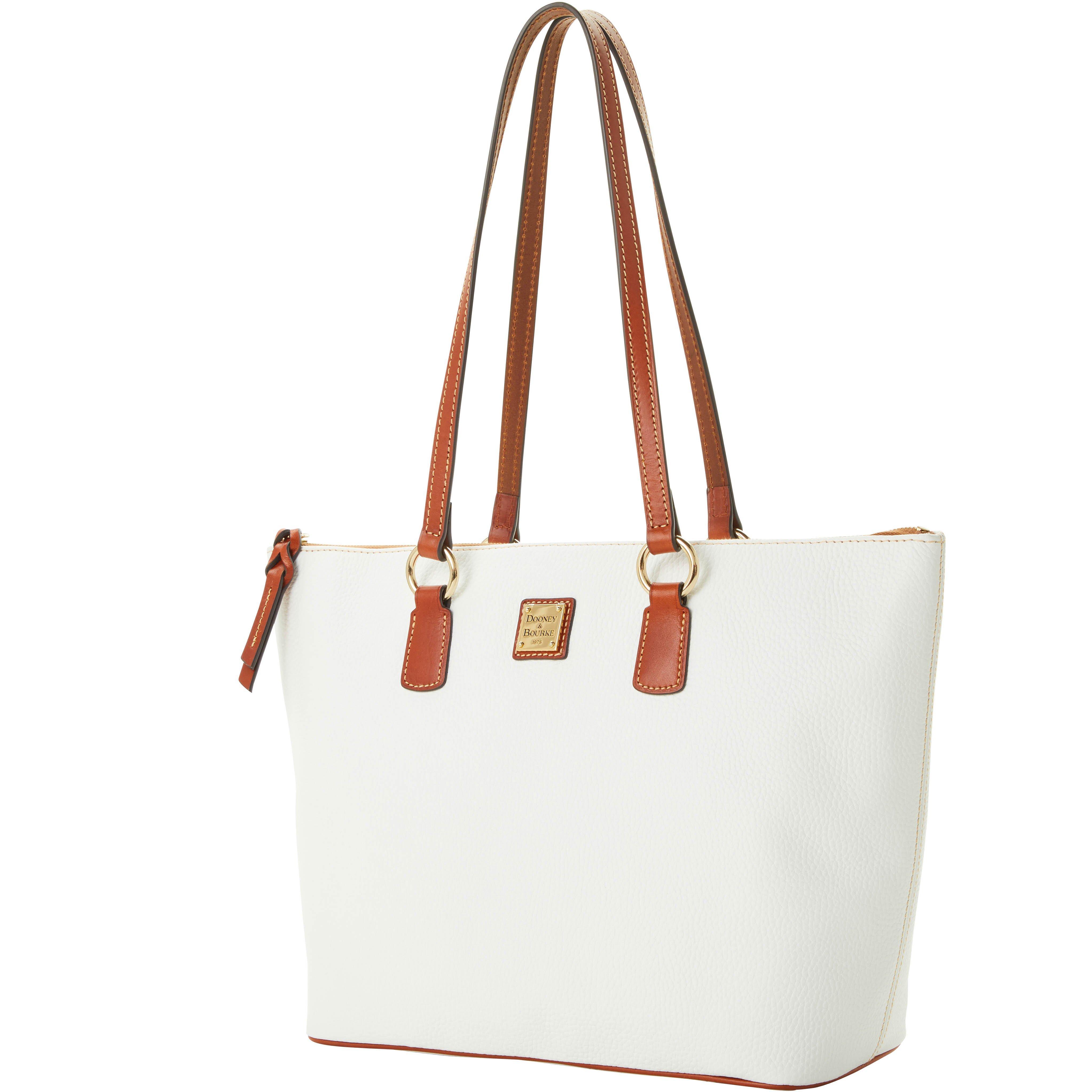 Details about   Dooney & Bourke White Pebble Leather Tote GUC