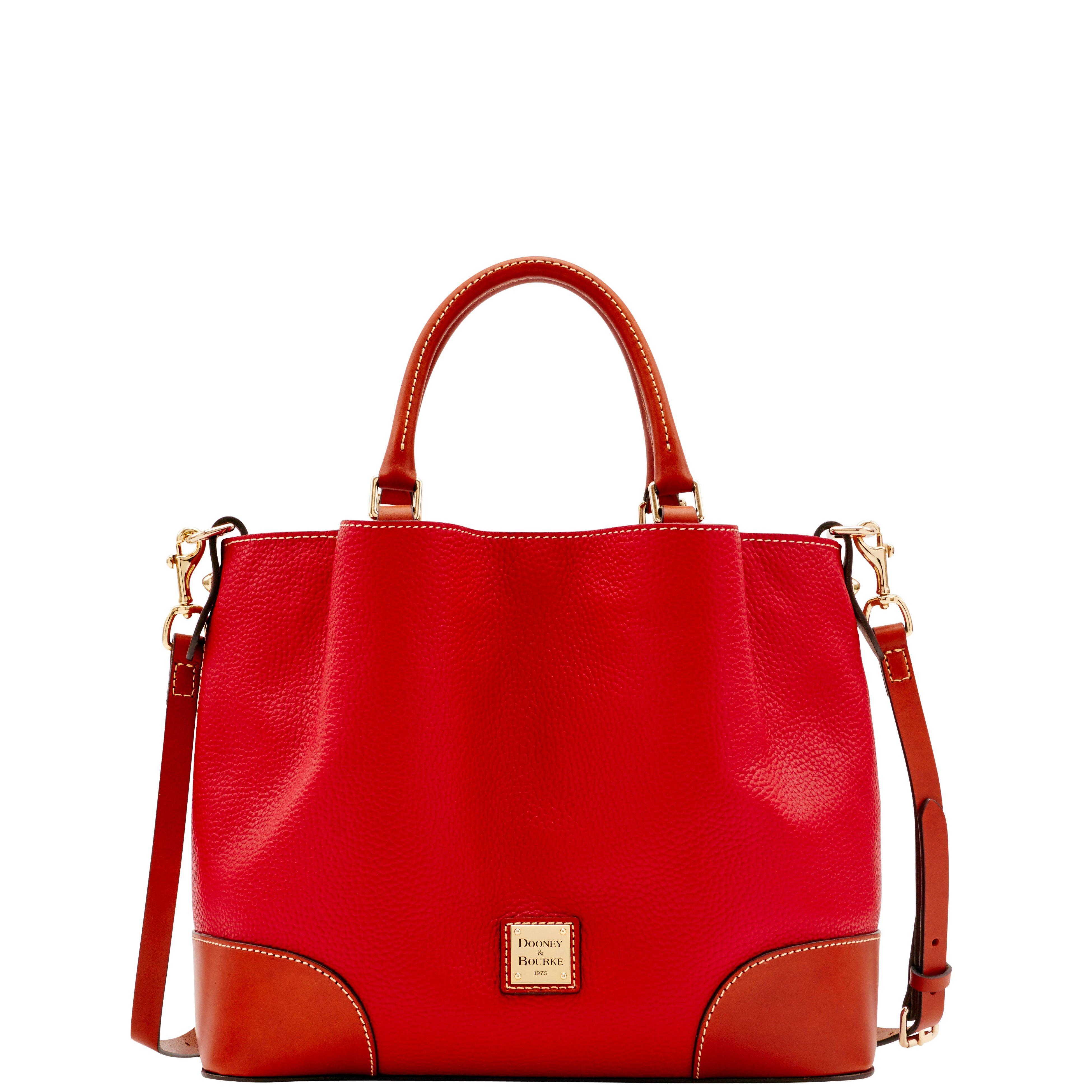 dooney and bourke red leather tote