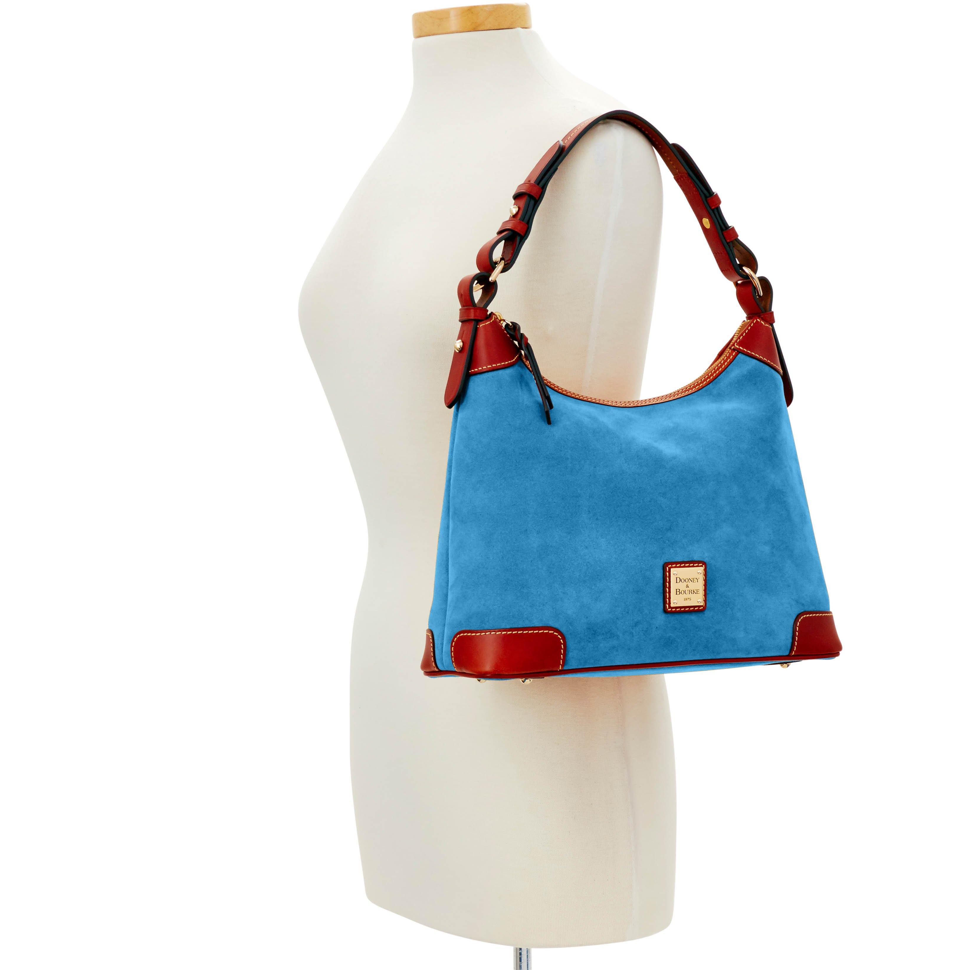Dooney \u0026 Bourke Suede Hobo in Denim 