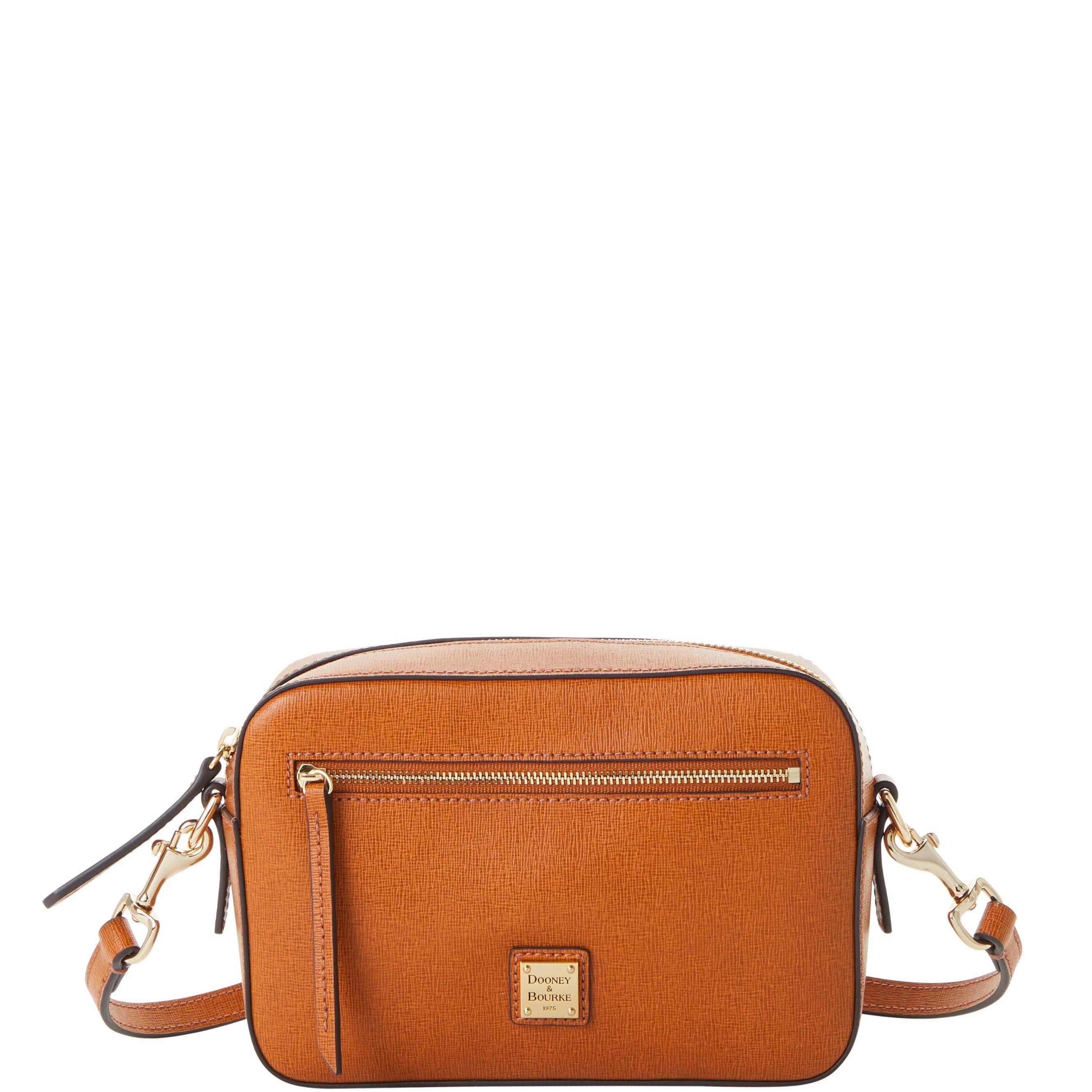 Dooney & Bourke Leather Saffiano Camera Zip Crossbody in Natural Lyst