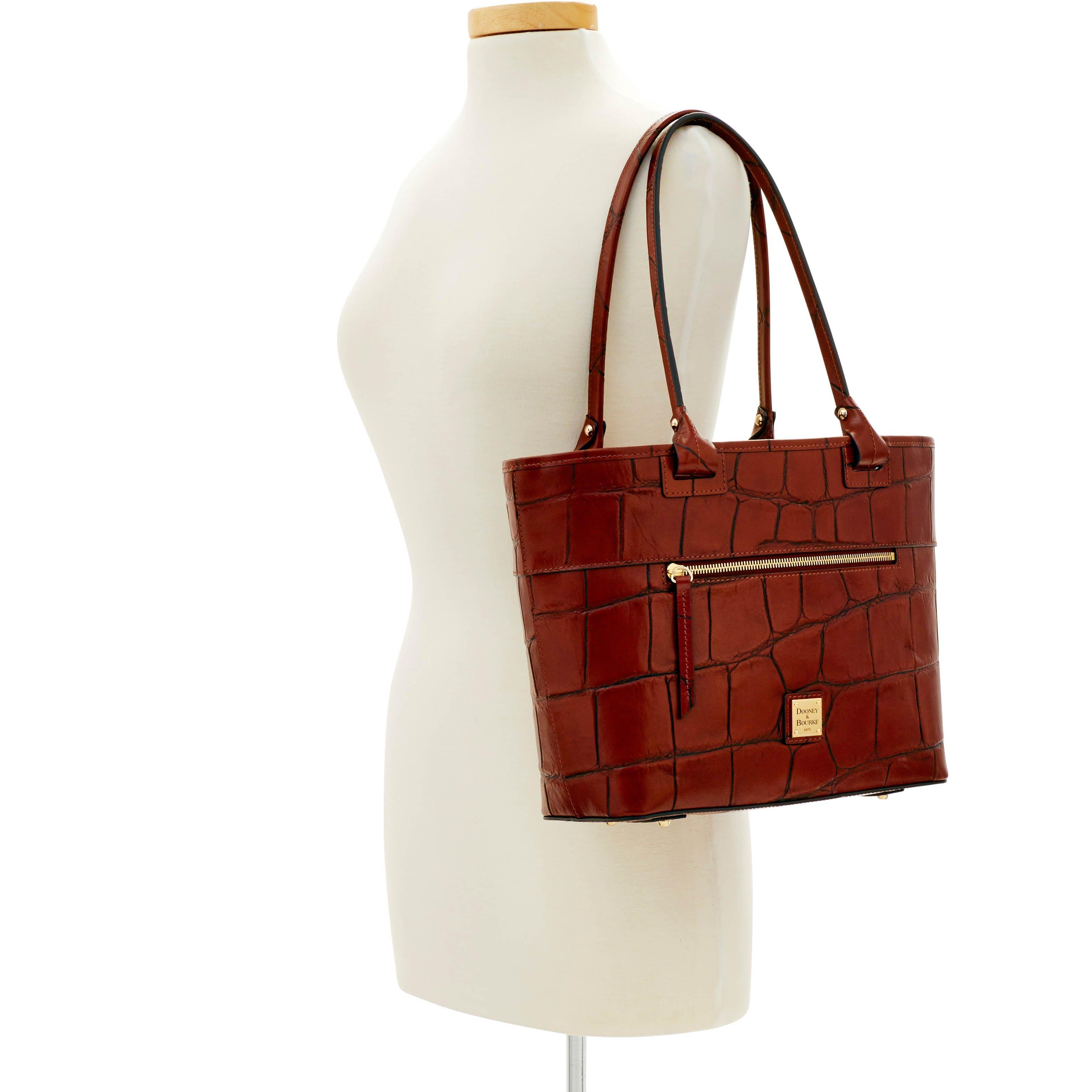 Dooney & Bourke Leather Denison Beacon Zip Tote in Cognac (Red) Lyst