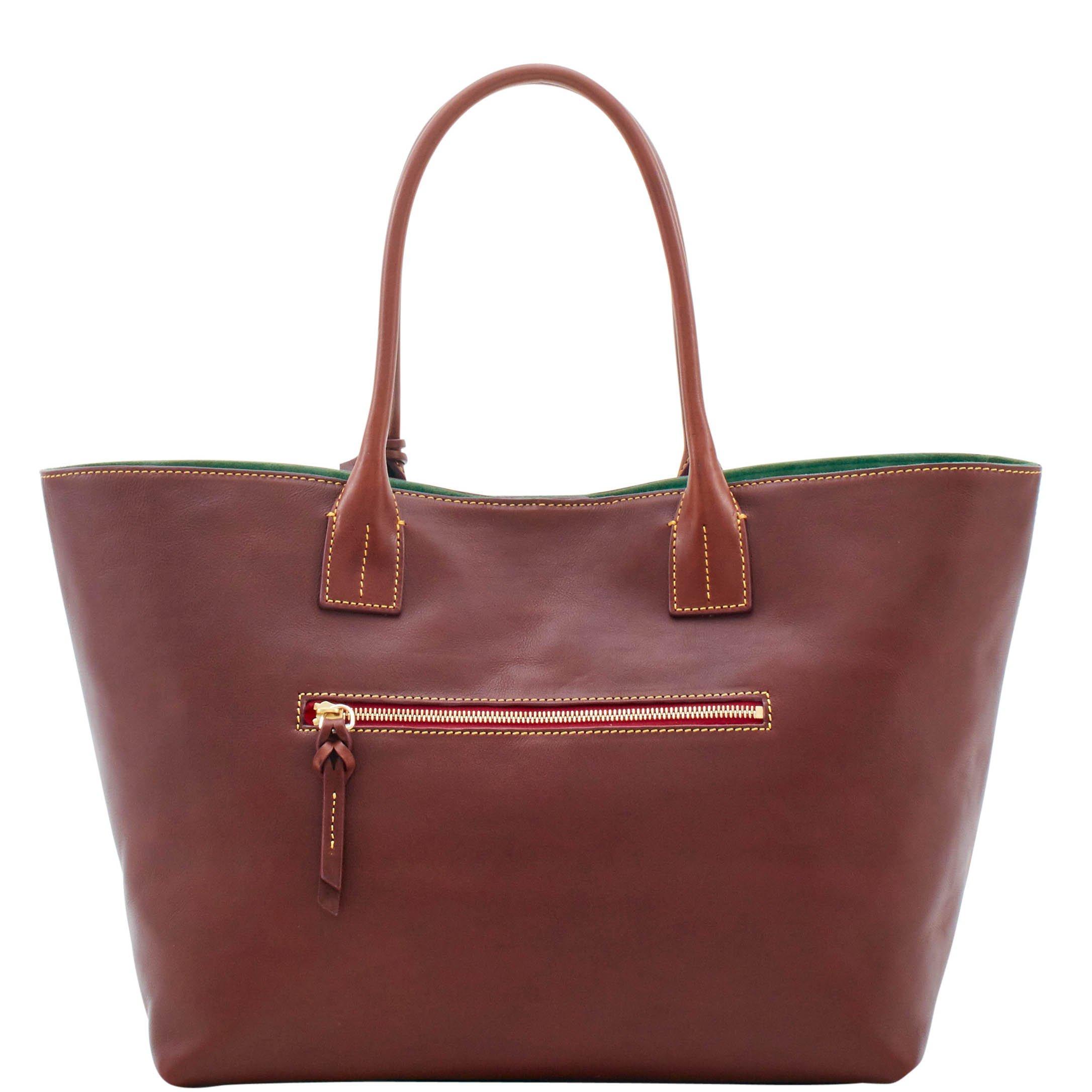 Dooney & Bourke Leather Florentine Medium Russel Bag in Chestnut (Brown ...
