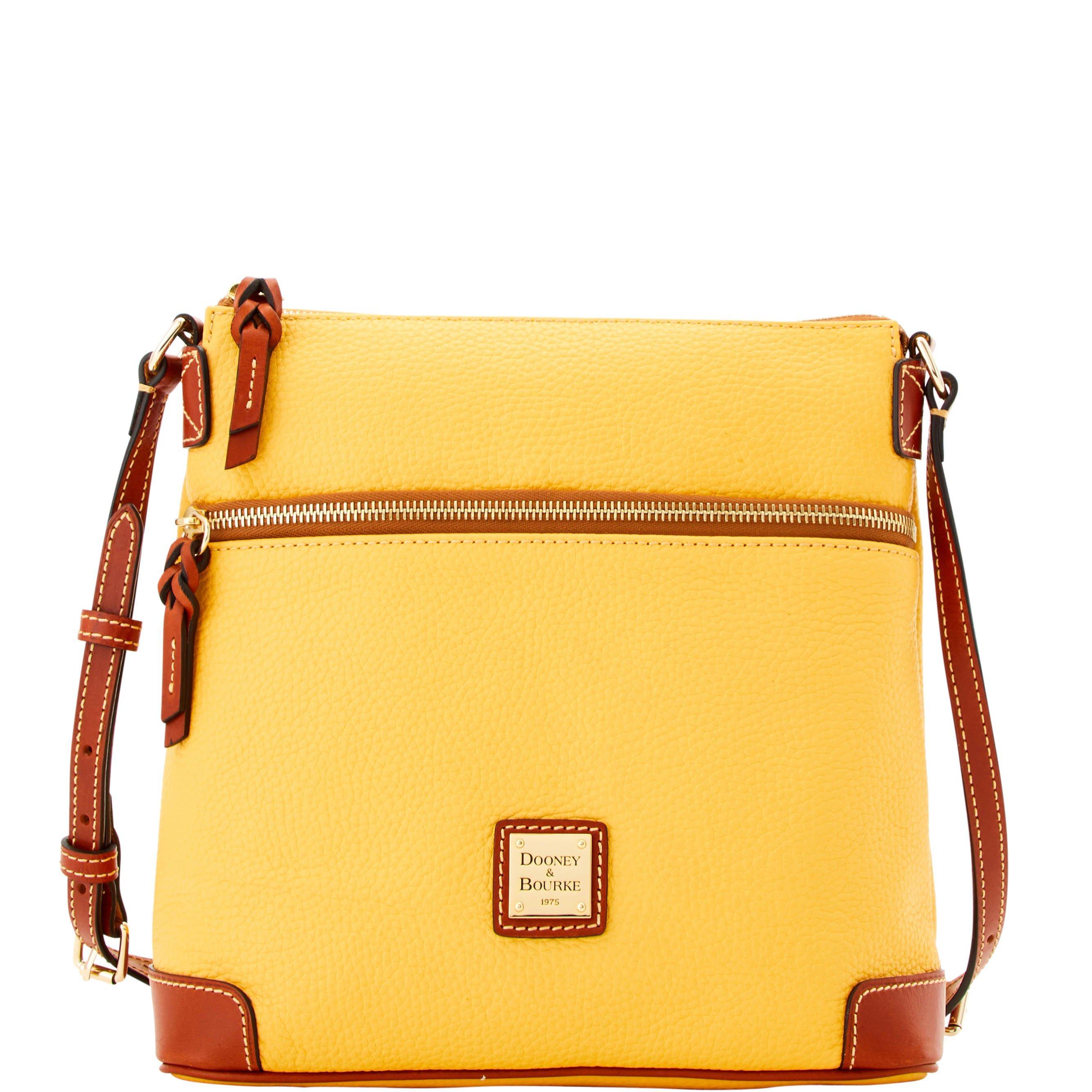 Dooney & Bourke Leather Pebble Grain Crossbody in Lemon (Yellow) - Save ...