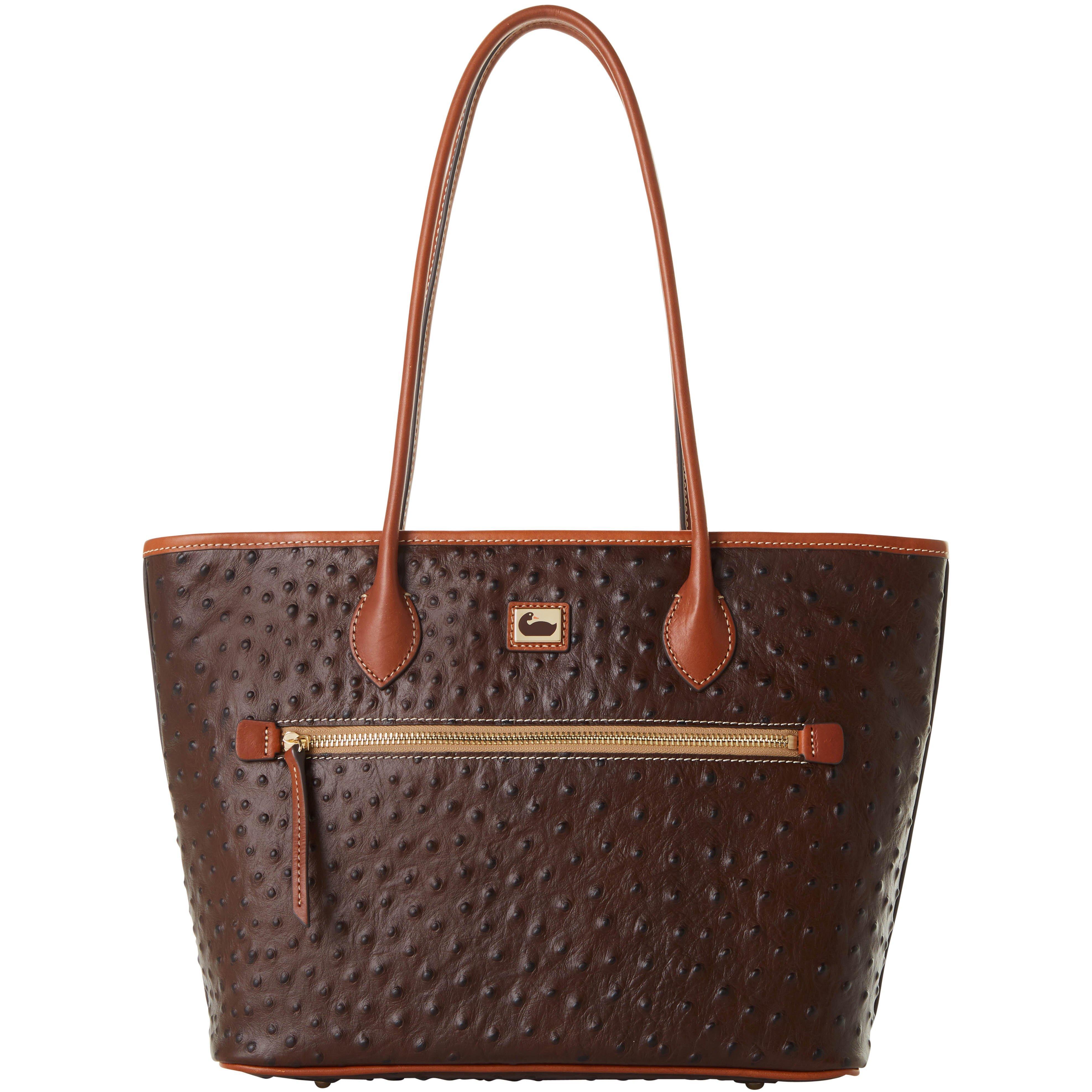 Dooney & Bourke Ostrich Tote in Light Taupe (Brown) - Lyst