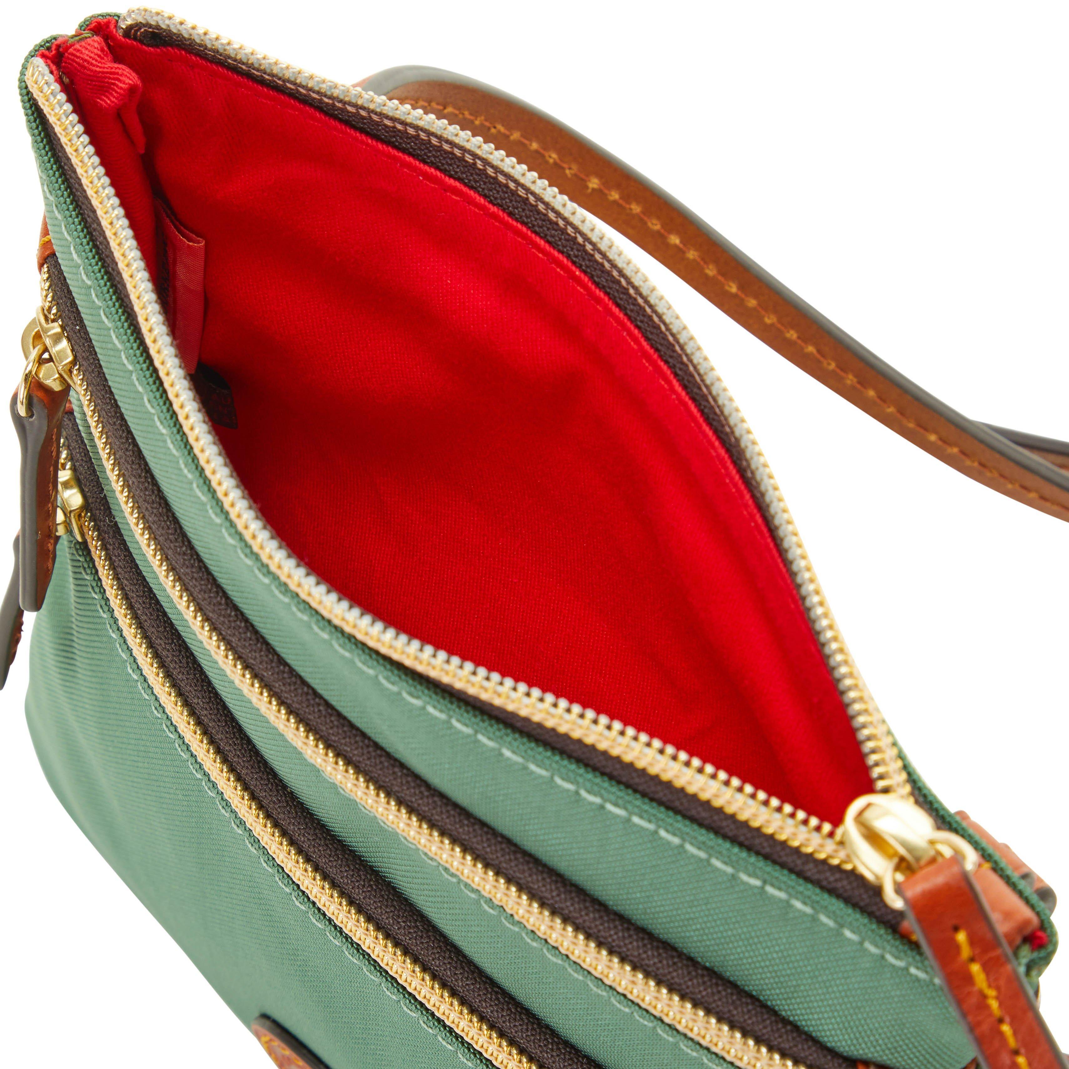 Dooney & Bourke Synthetic Nylon North South Triple Zip in Sage (Green