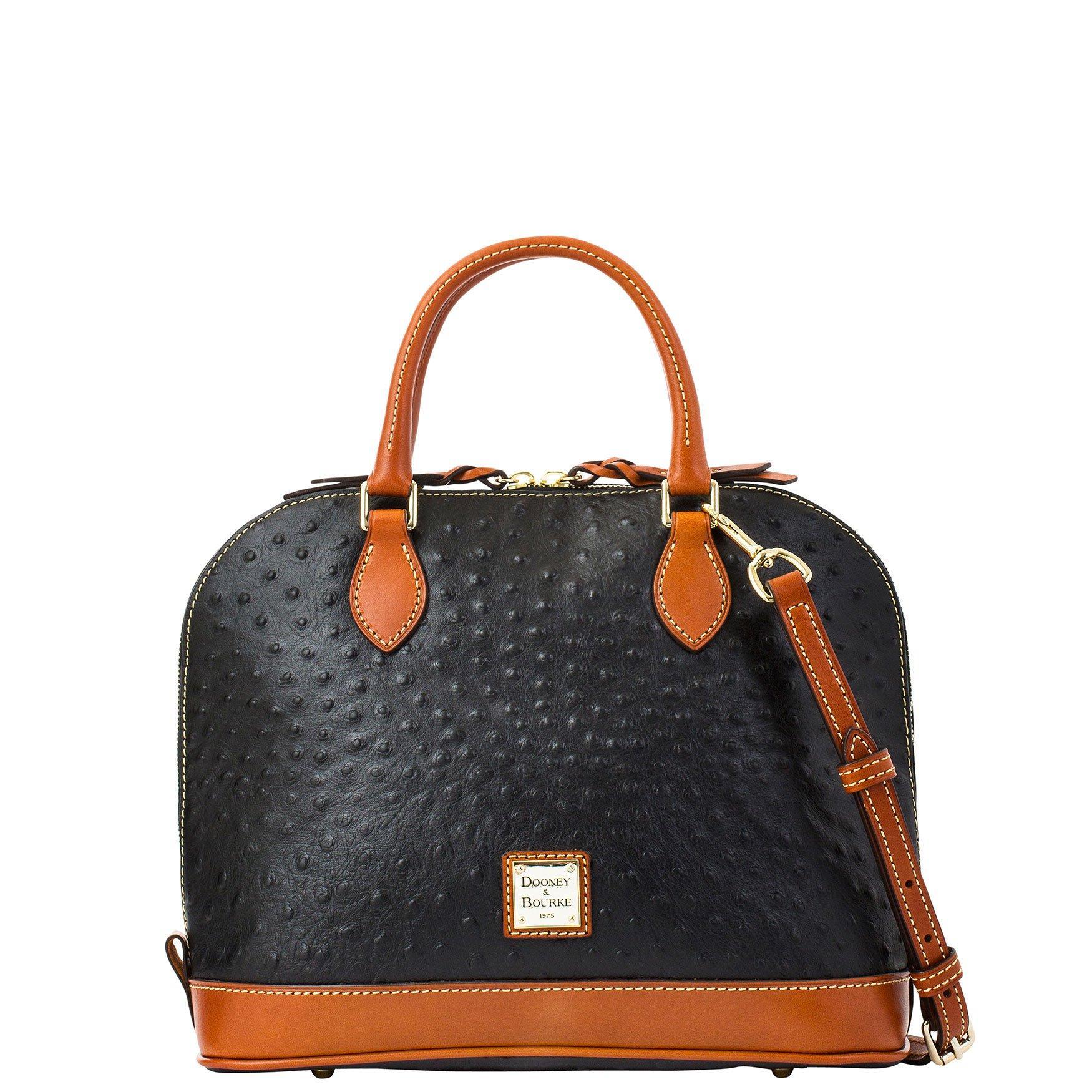 dooney and bourke ostrich zip zip satchel
