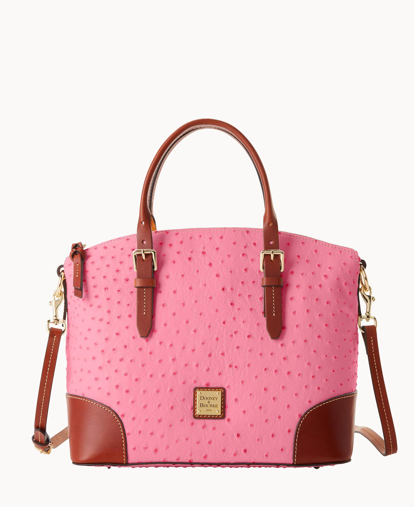 Dooney & Bourke Ostrich Domed Satchel in Pink Lyst