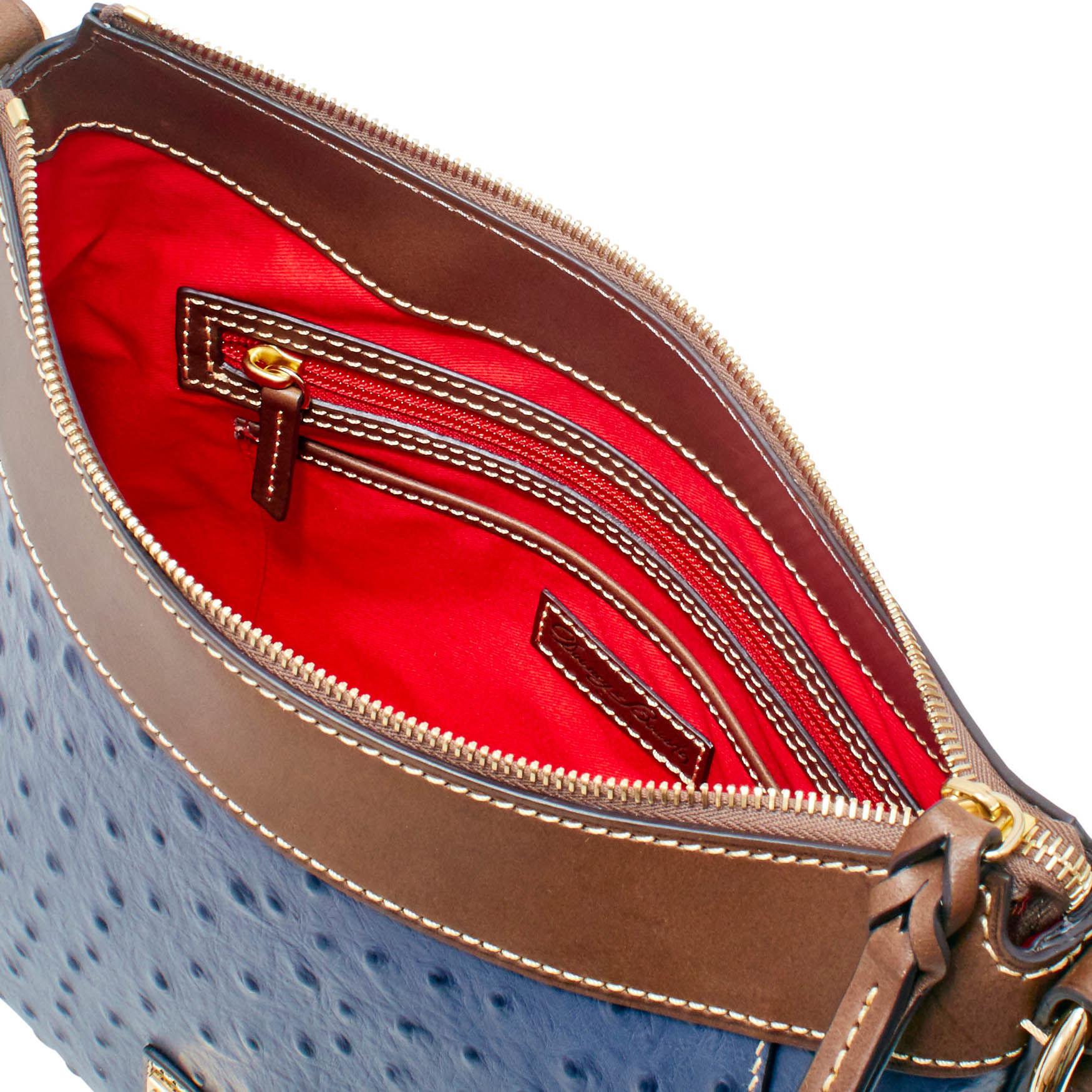 dooney & bourke ostrich embossed 75th anniversary hobo bag