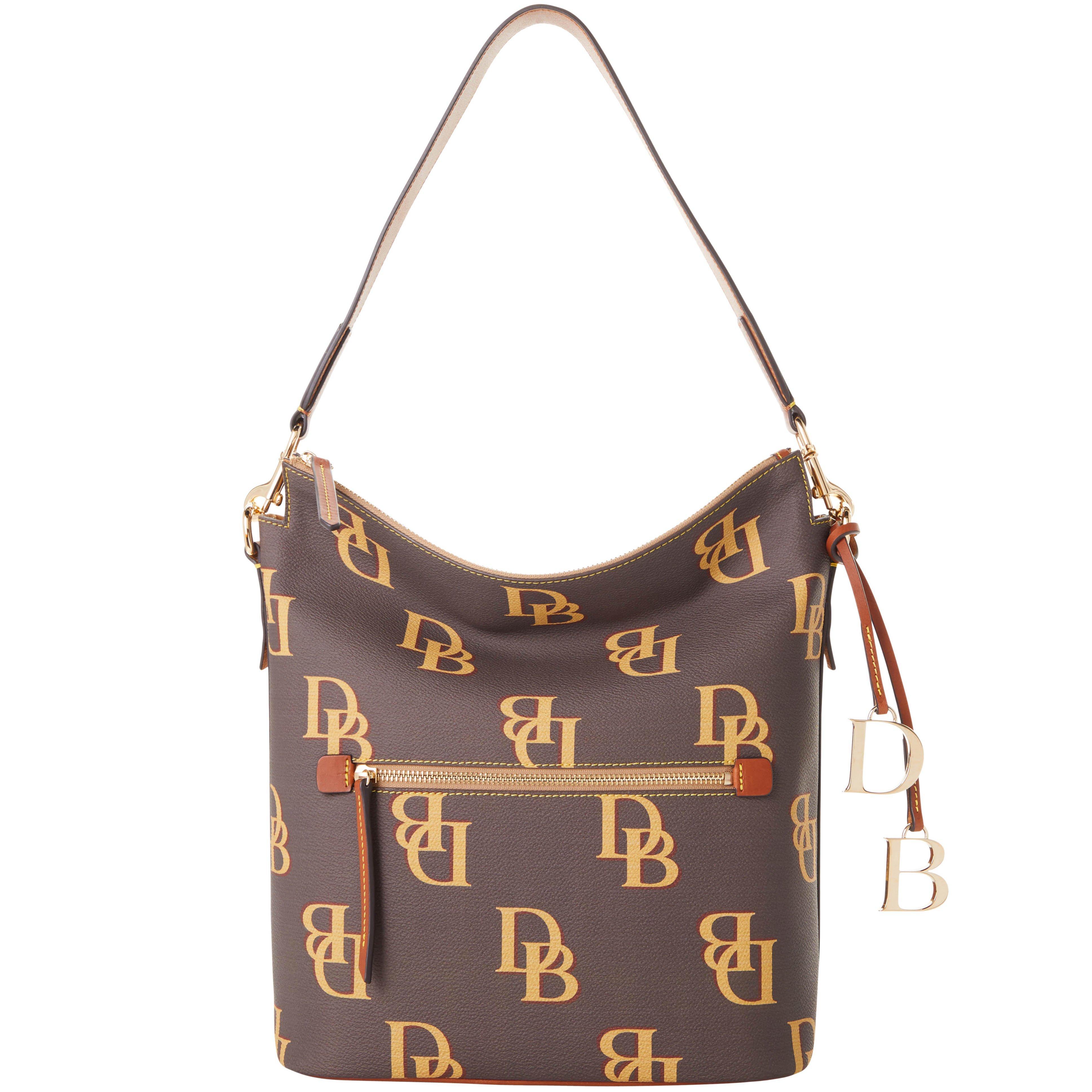 Dooney & Bourke Cotton Monogram Large Sac in Brown - Lyst