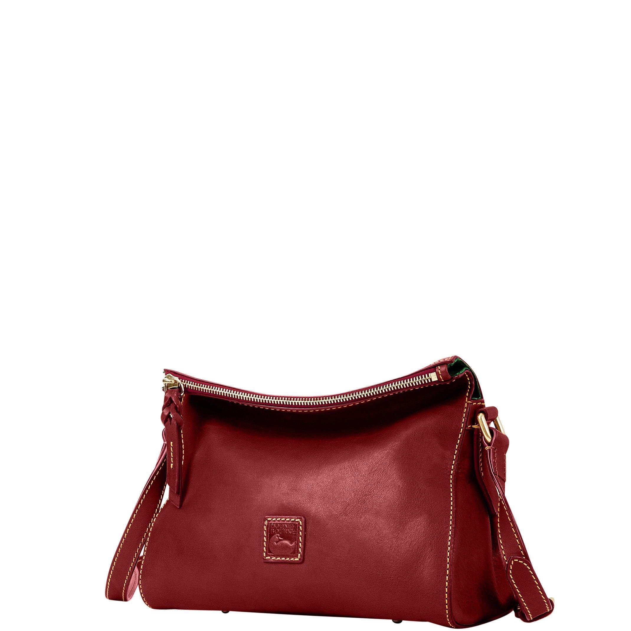 Dooney & Bourke Florentine Leather Cameron Crossbody Satchel Chestnut Mini Bag 