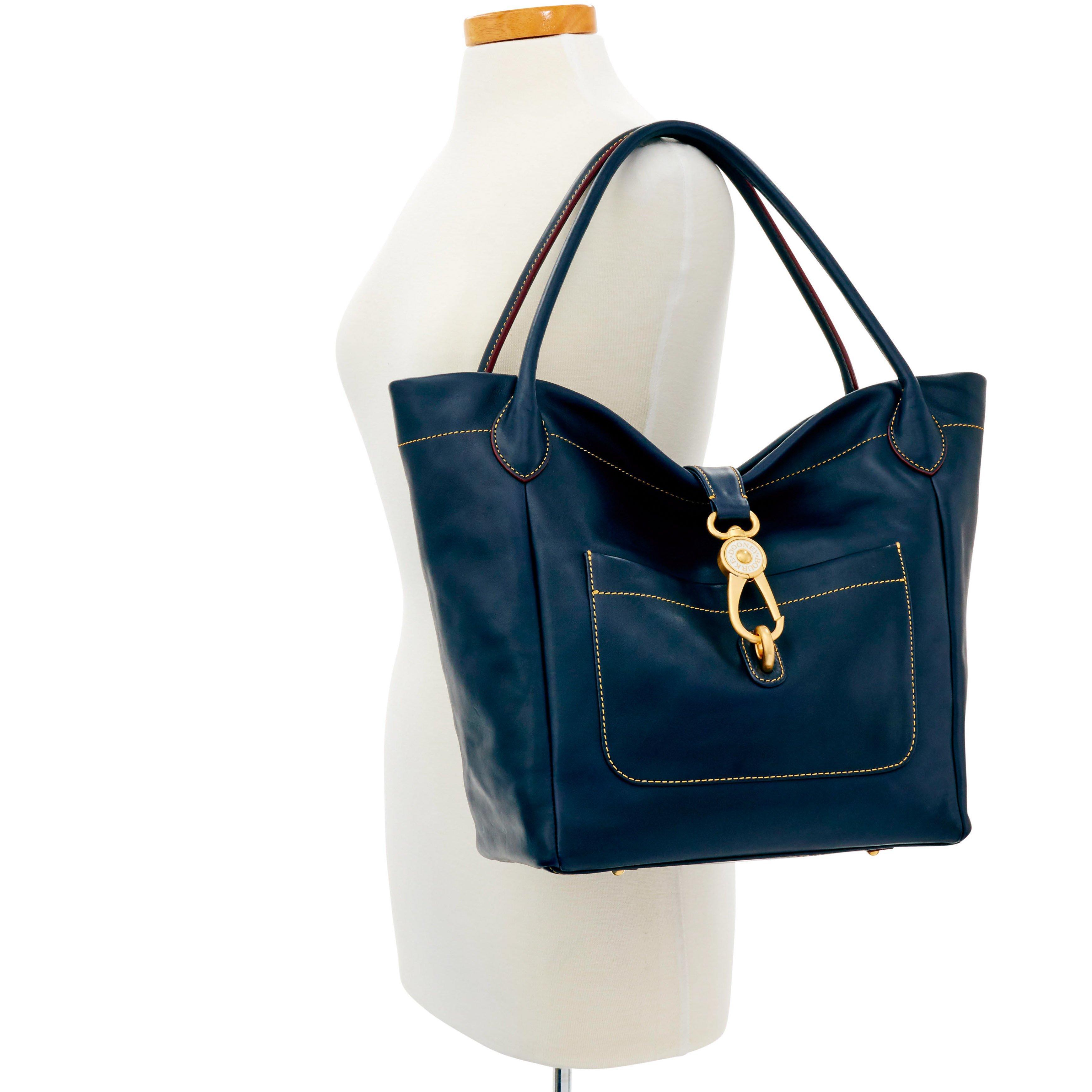 dooney and bourke florentine logo lock shoulder bag