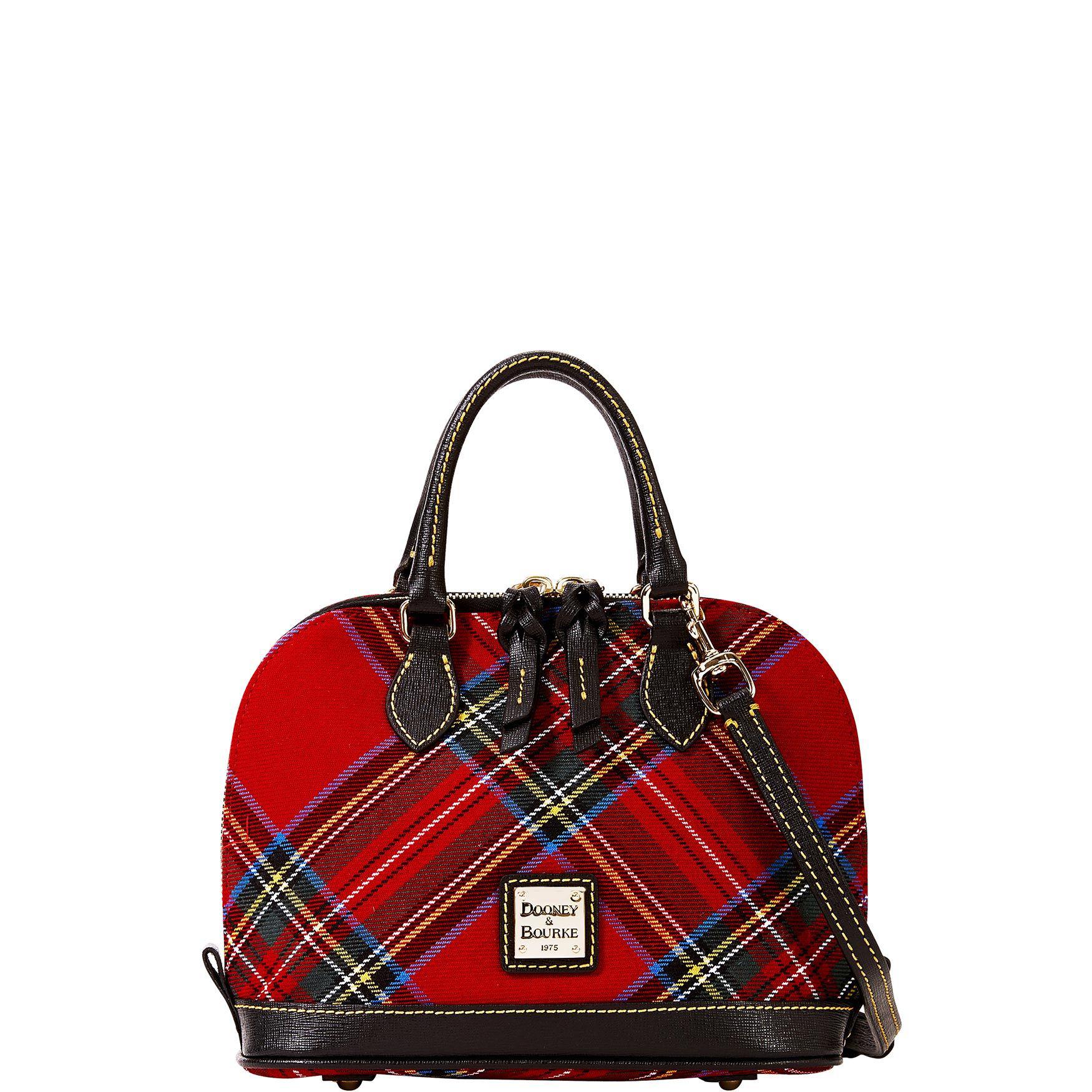 dooney and bourke red plaid purse