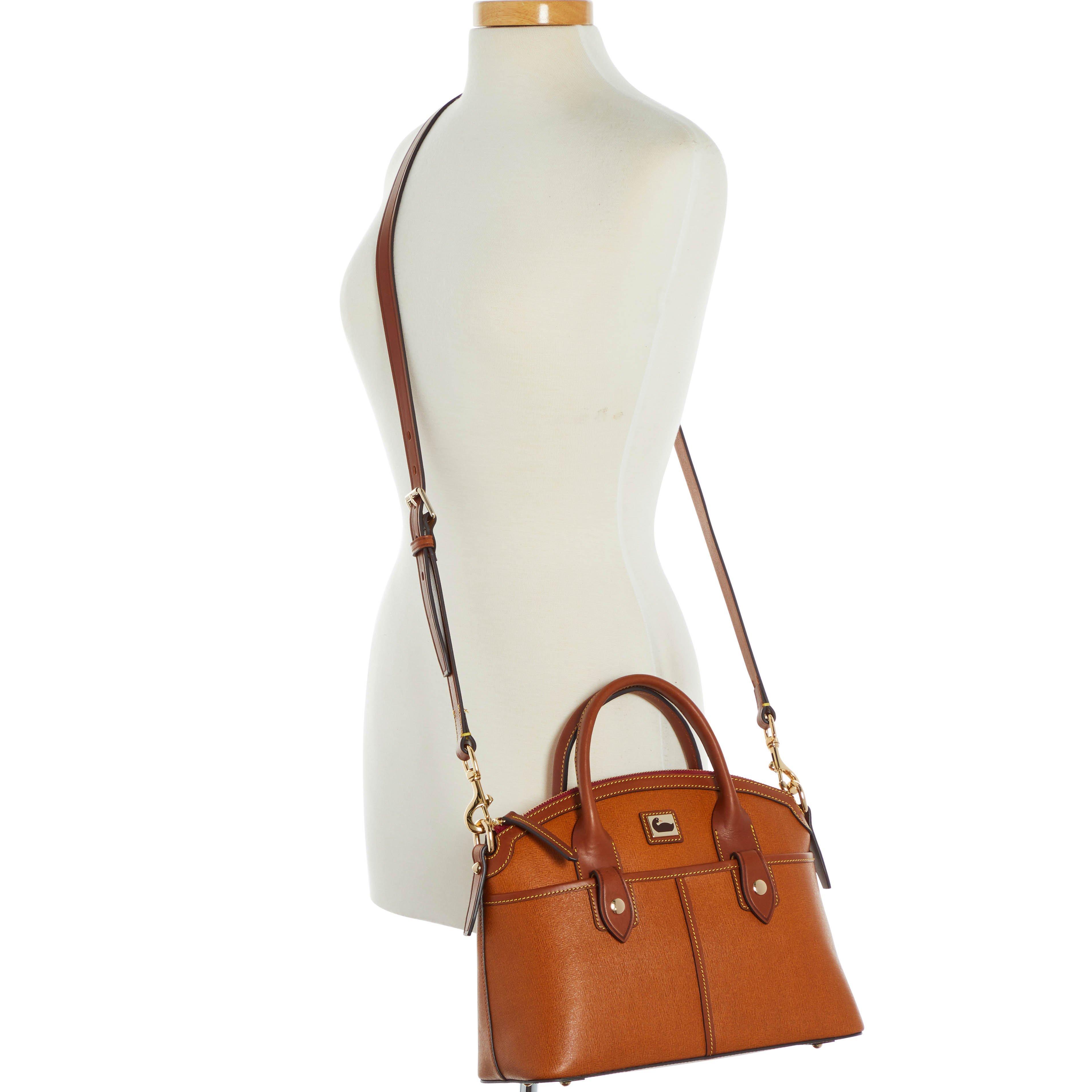 dooney & bourke camden saffiano domed satchel