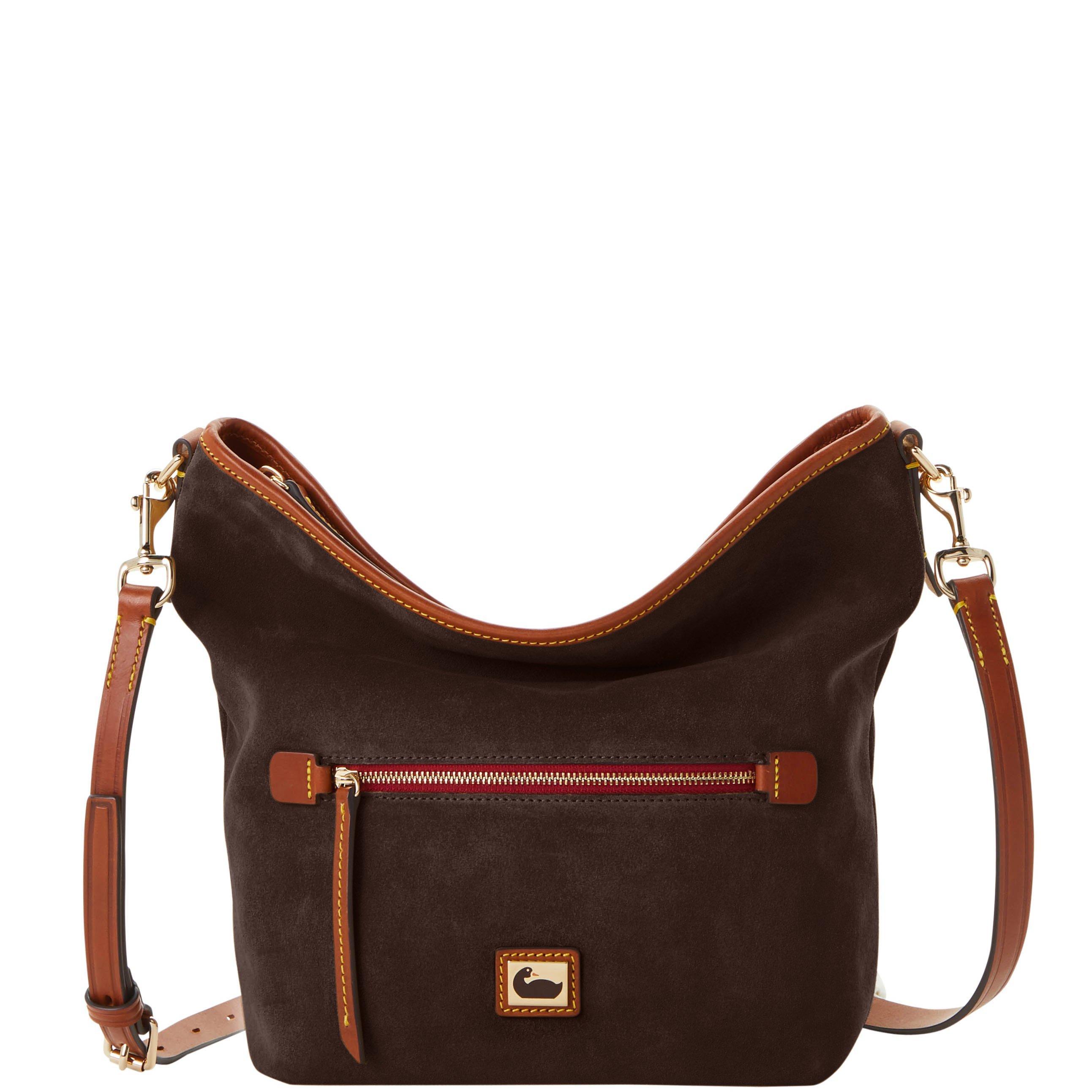 Dooney & Bourke Camden Suede Small Hobo Crossbody in Brown Lyst