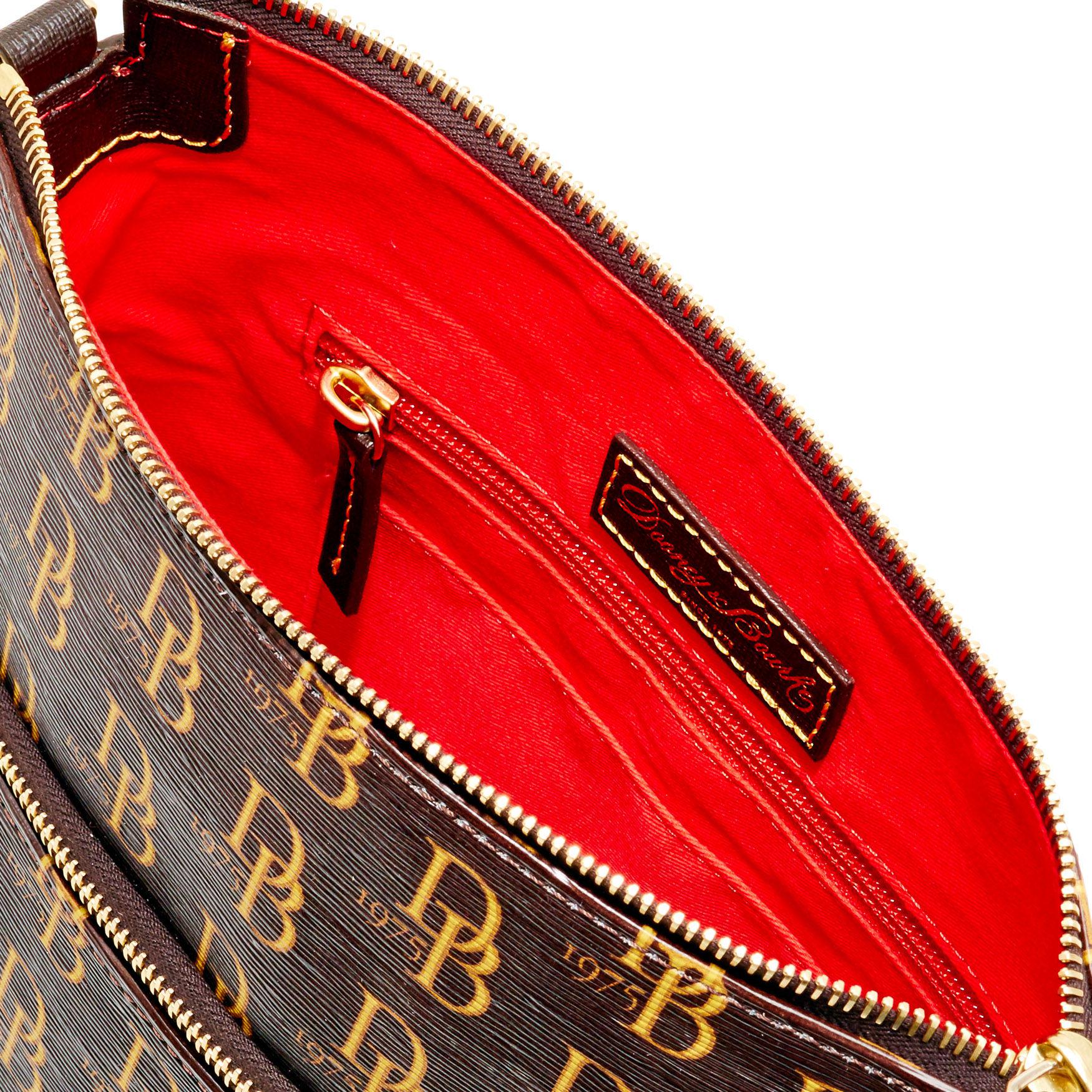 Dooney & Bourke 1975 Db Signature Crossbody & Med Wristlet in Brown - Lyst